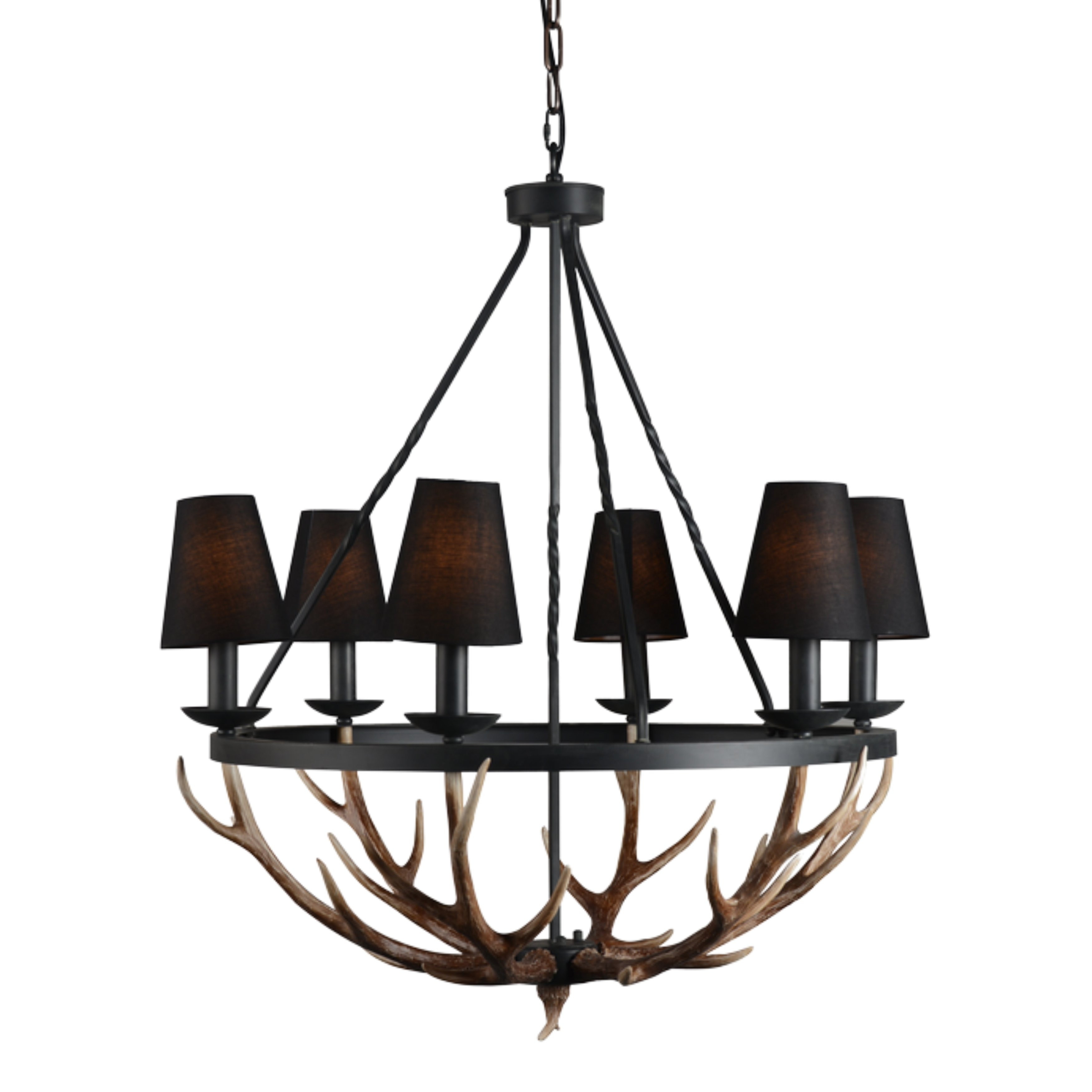 The Don 4 Light Timber Branching Chandelier