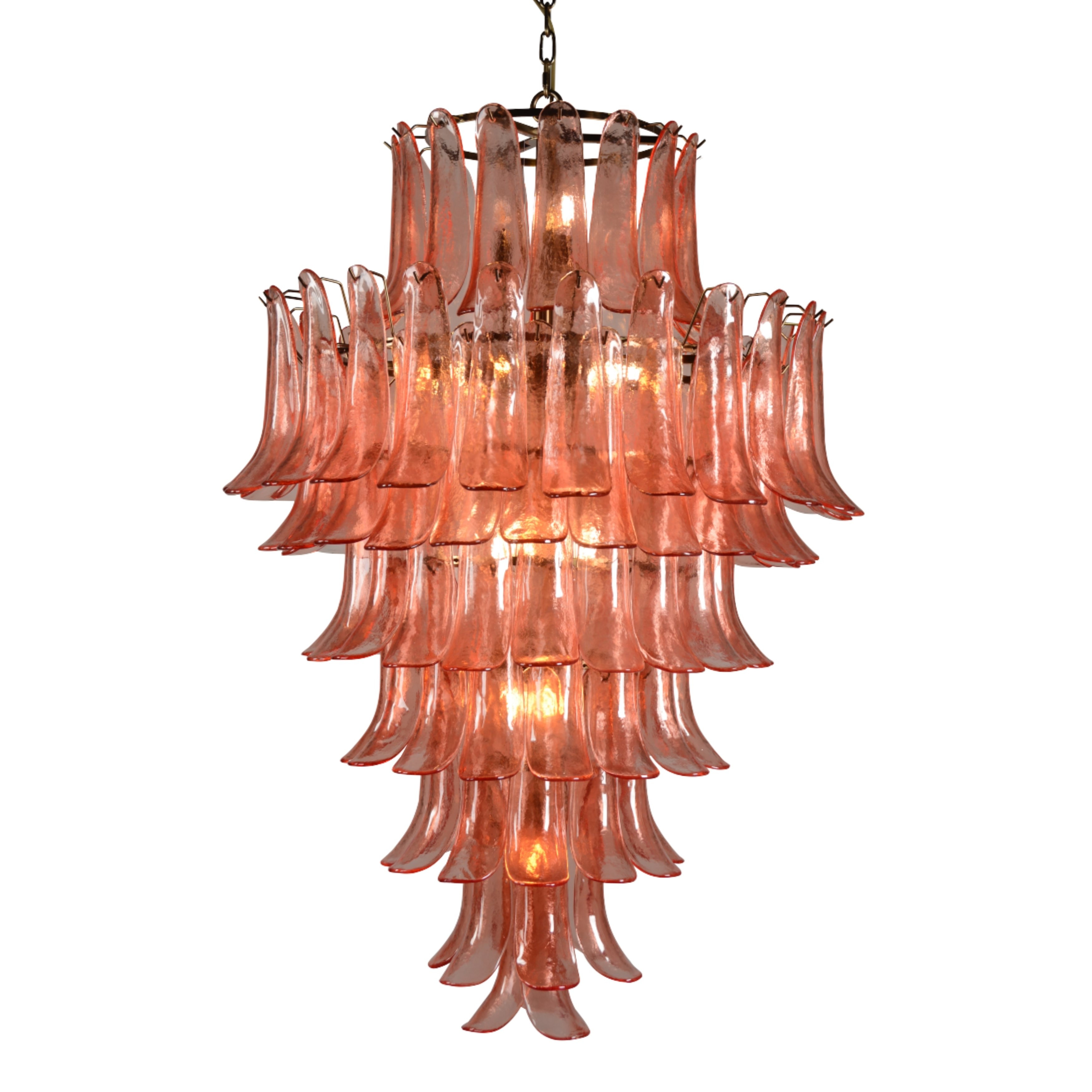 Josephine Rose Glass Peacock Chandelier