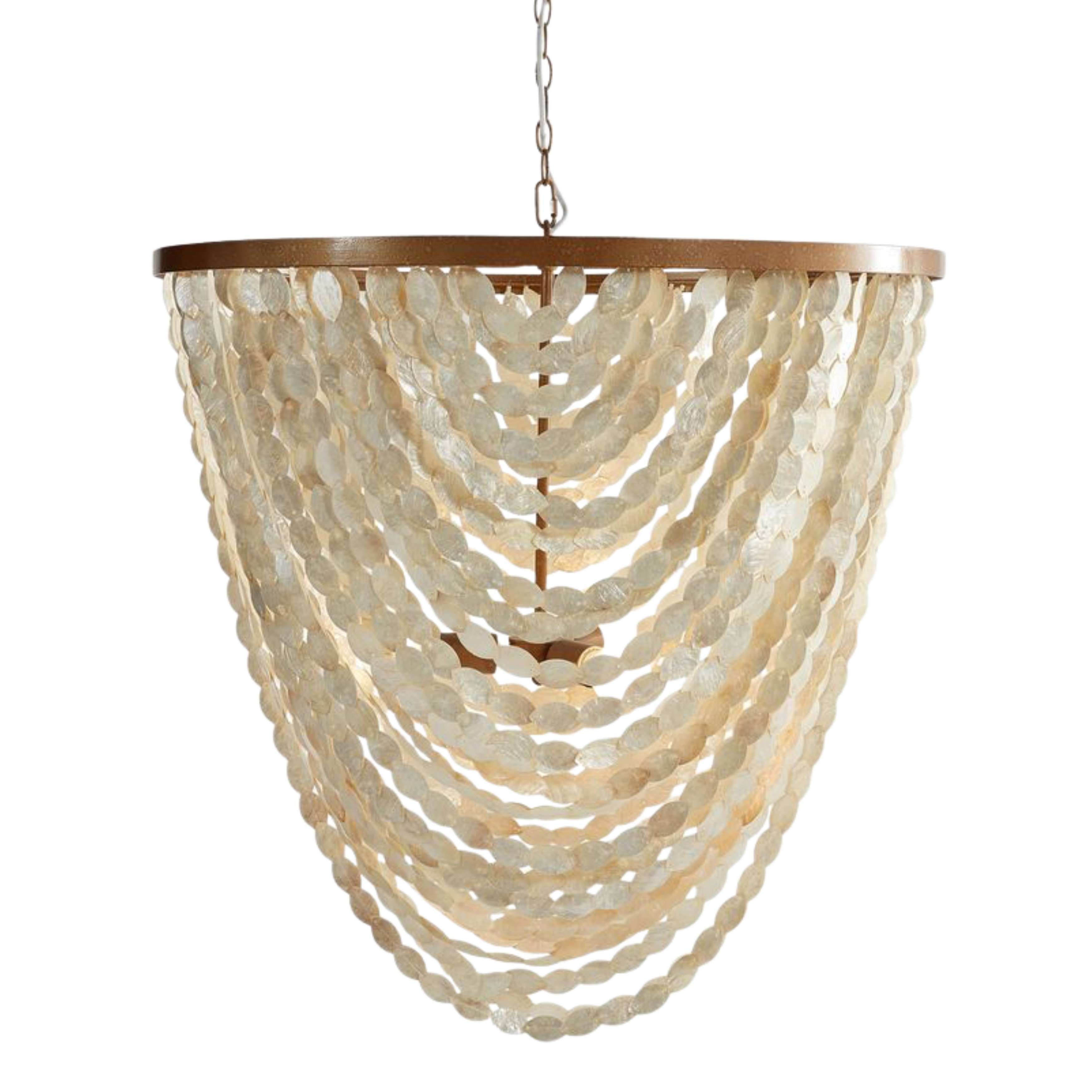 Pearl Oval Handcrafted Organic Chandelier