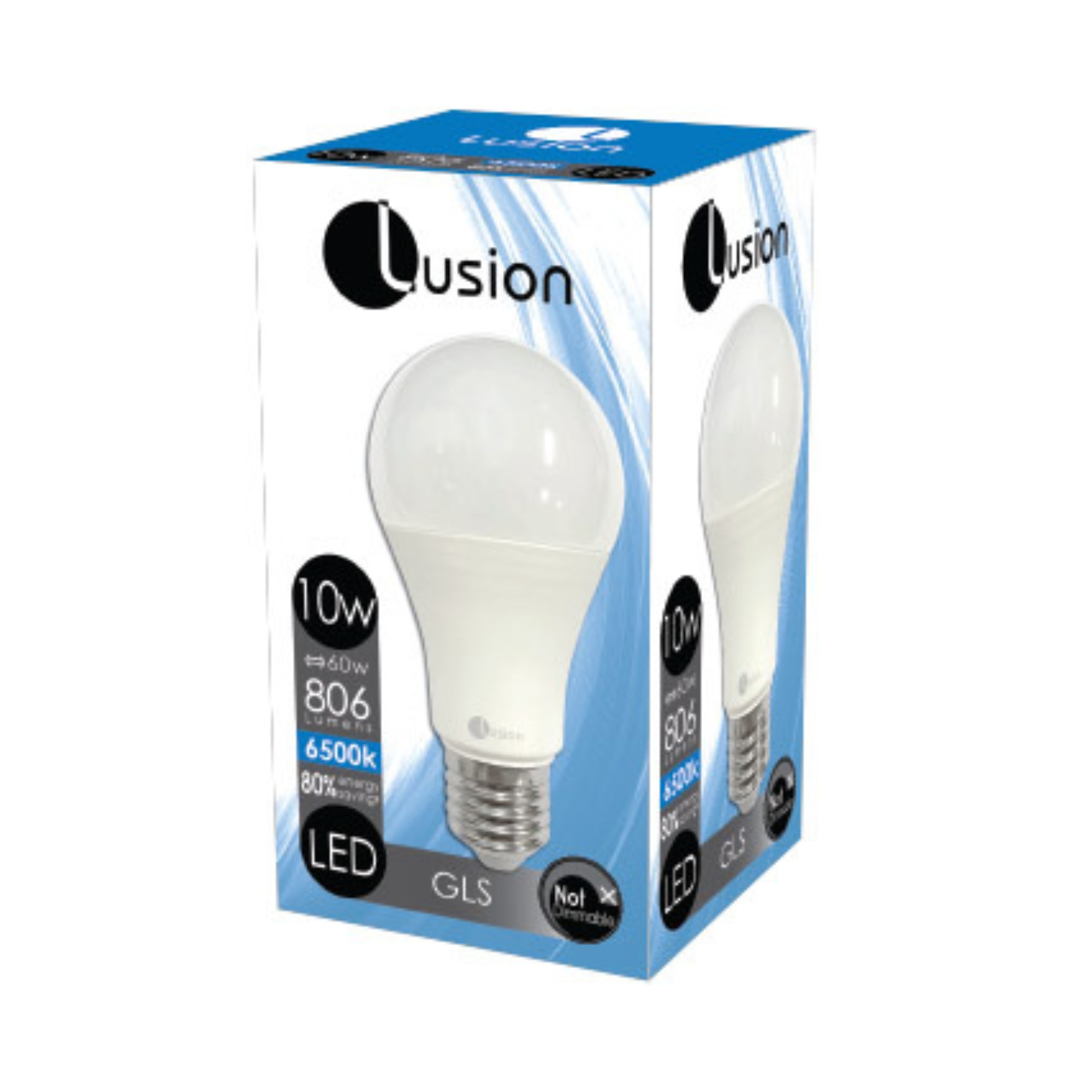 10W Non-Dimmable Opal Cool Daylight E27 GLS LED Bulb