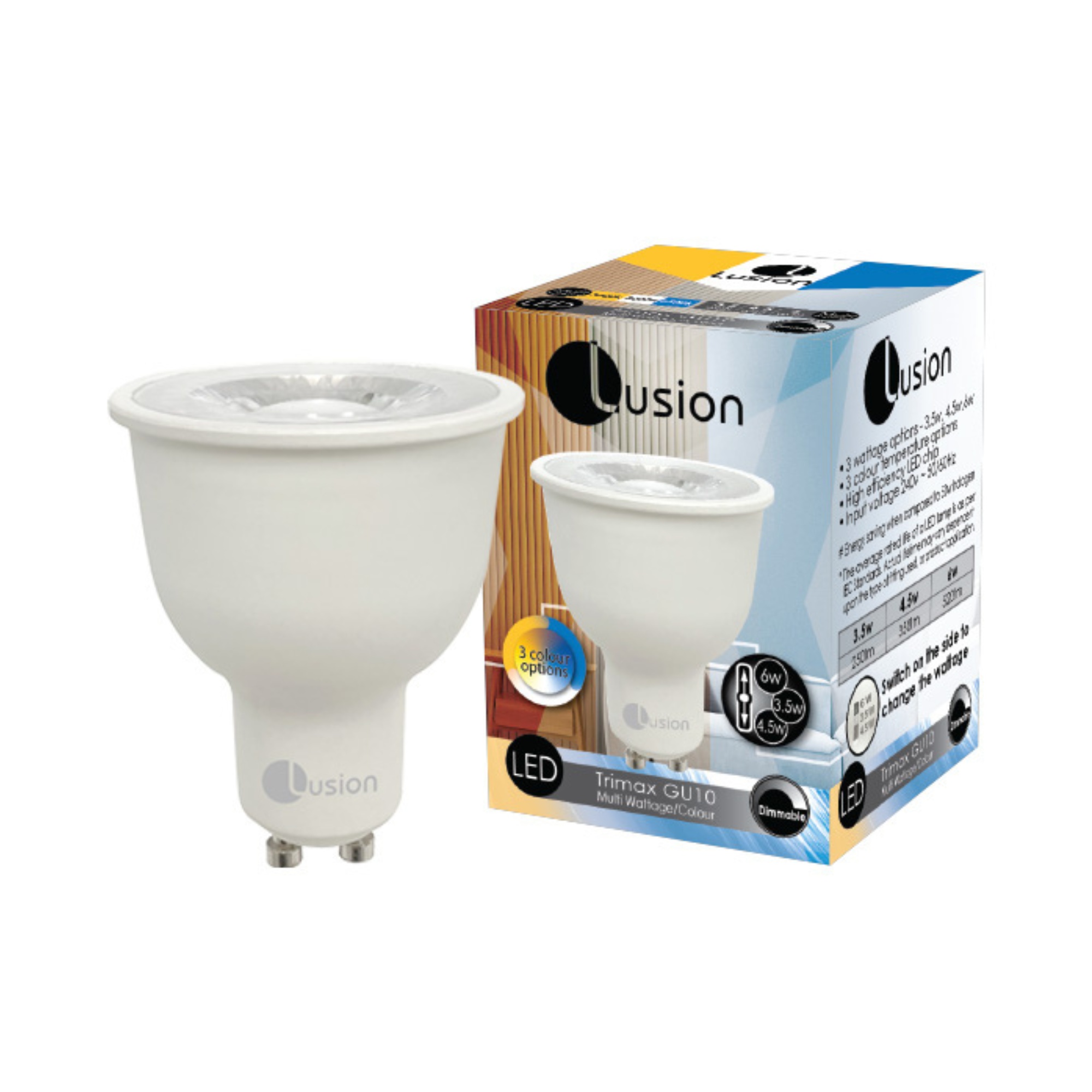 240V Trimax Dimmable 3CTS GU10 LED Bulb