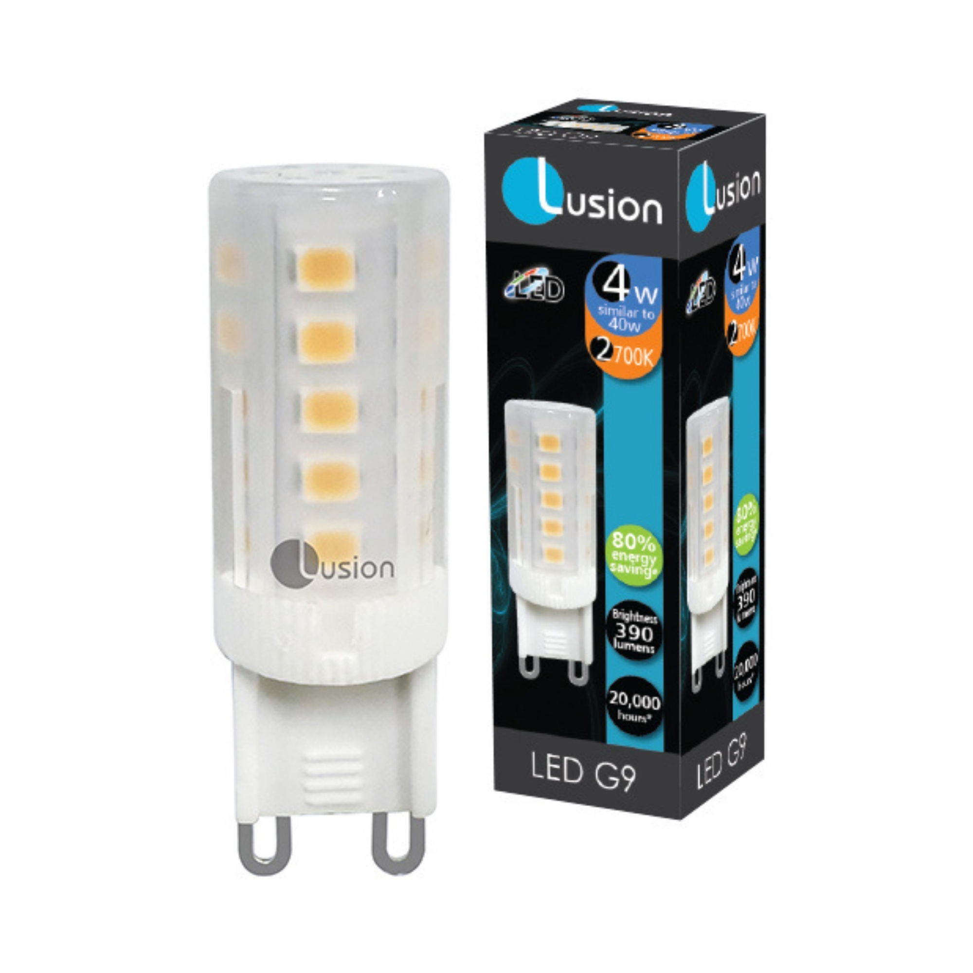 4W Opal Box Polycarbonate Warm White G9 LED Bulb