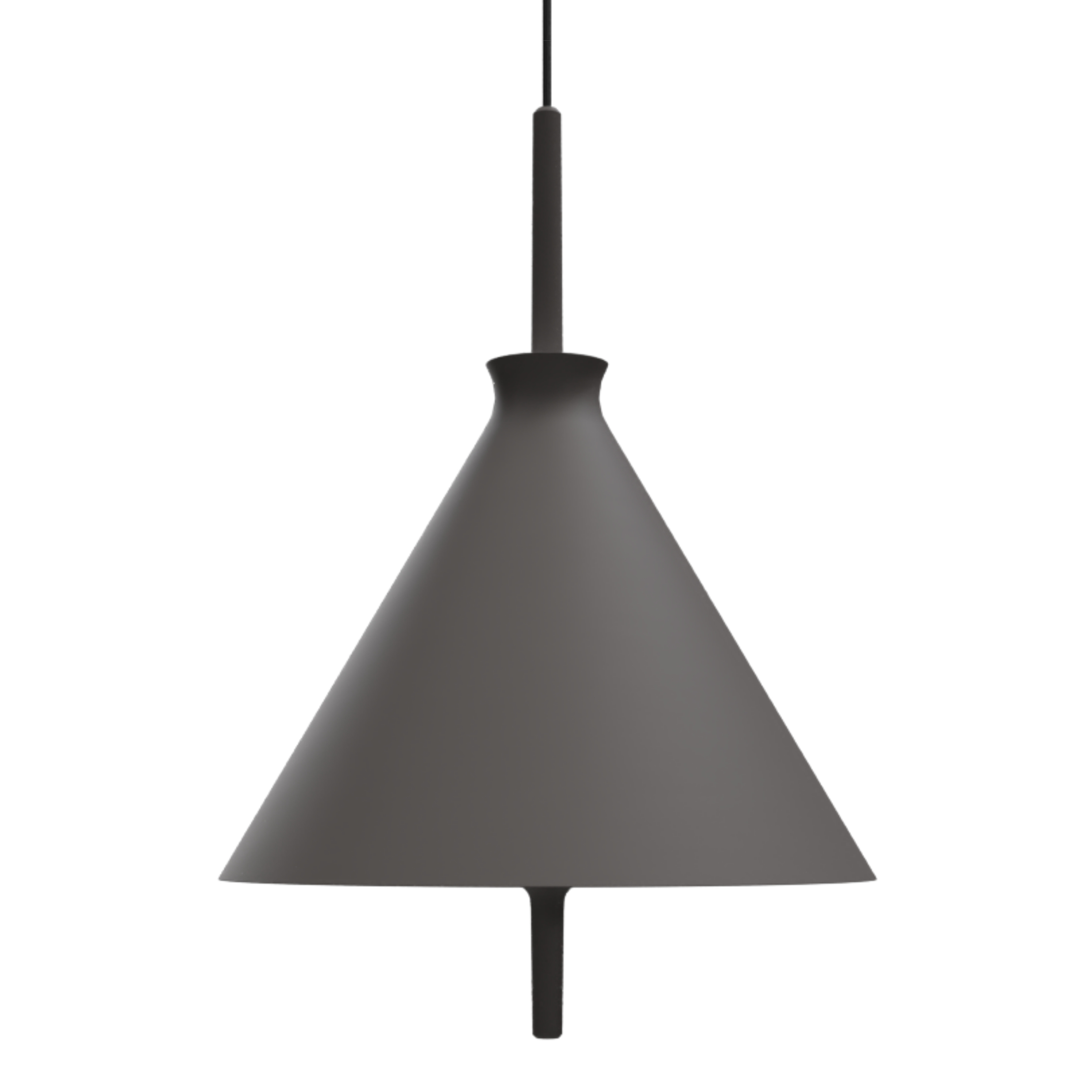 Totana Organic Cone Clay LED Pendant Light - Dark Grey