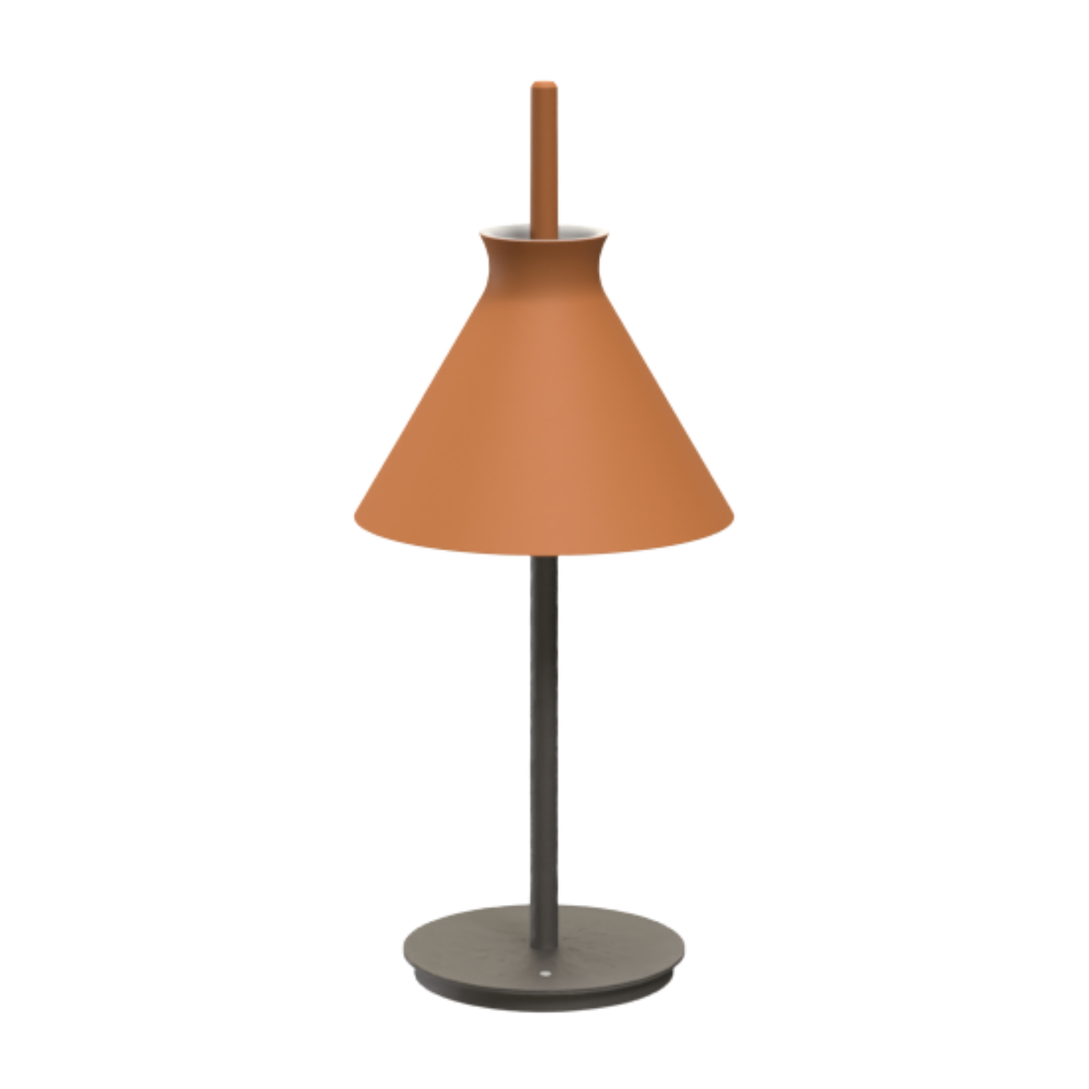 Totana Organic Cone Clay LED Table Lamp - Dark Terracotta