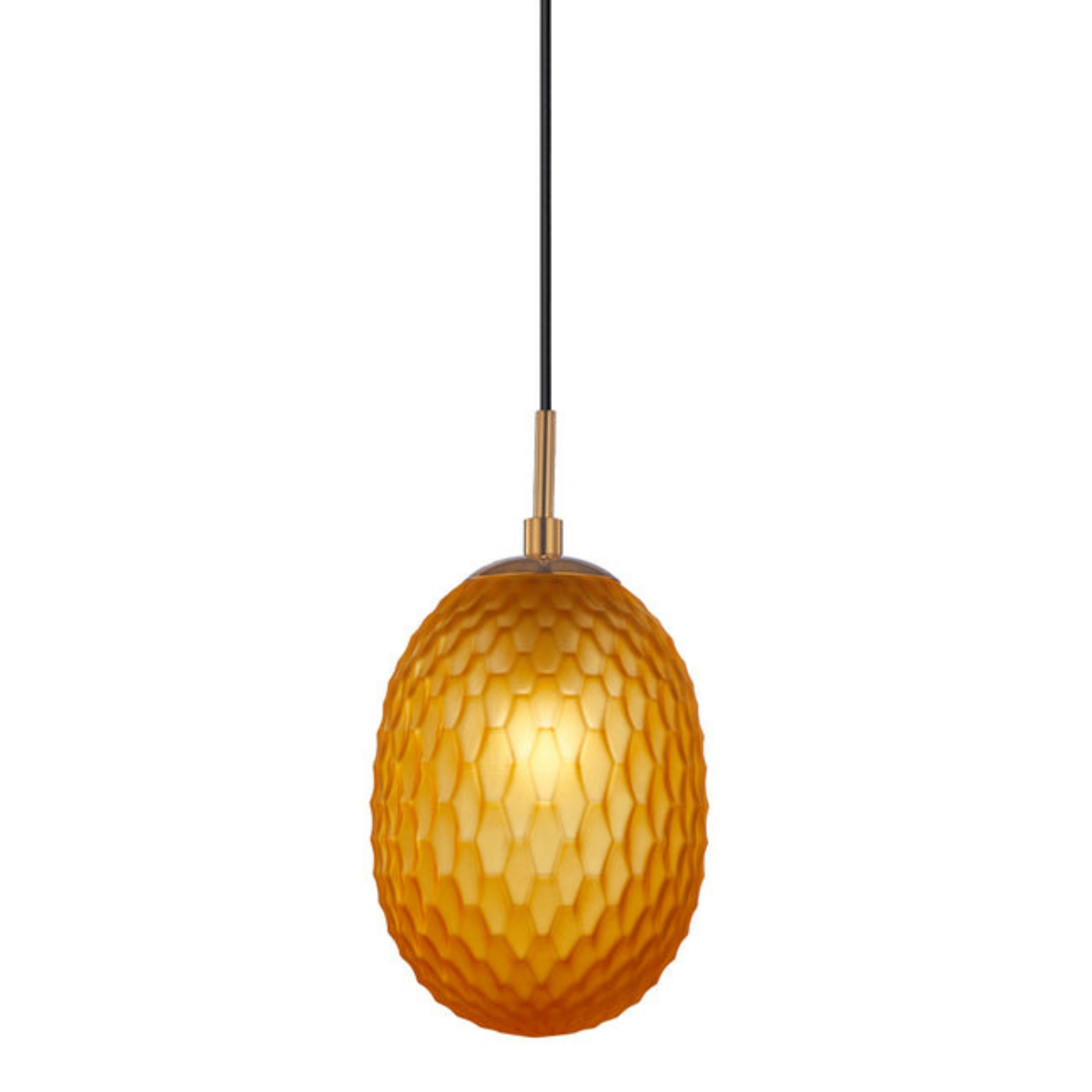 Khaleesi Orange Ellipse Glass Pendant Light