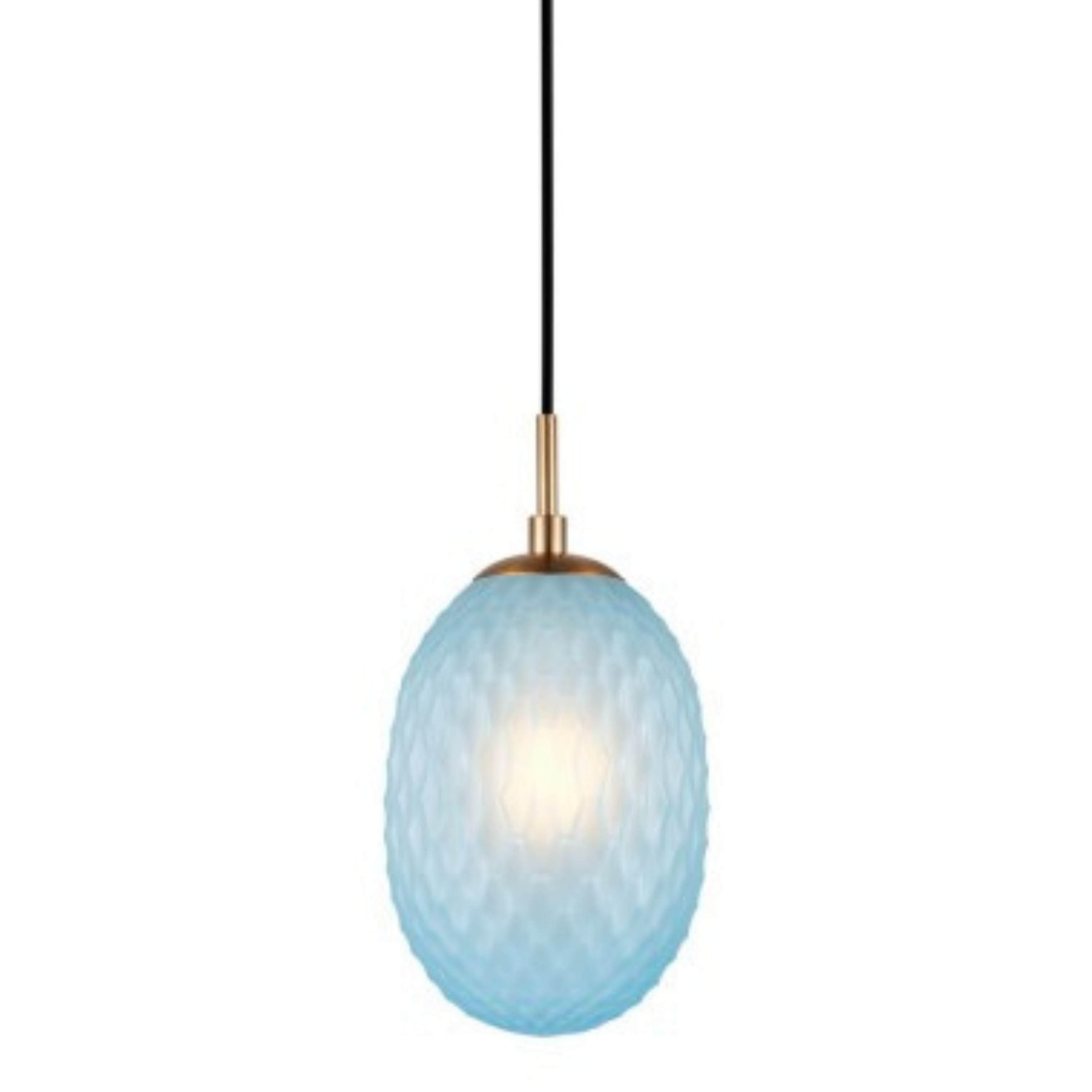 Khaleesi Blue Ellipse Glass Pendant Light