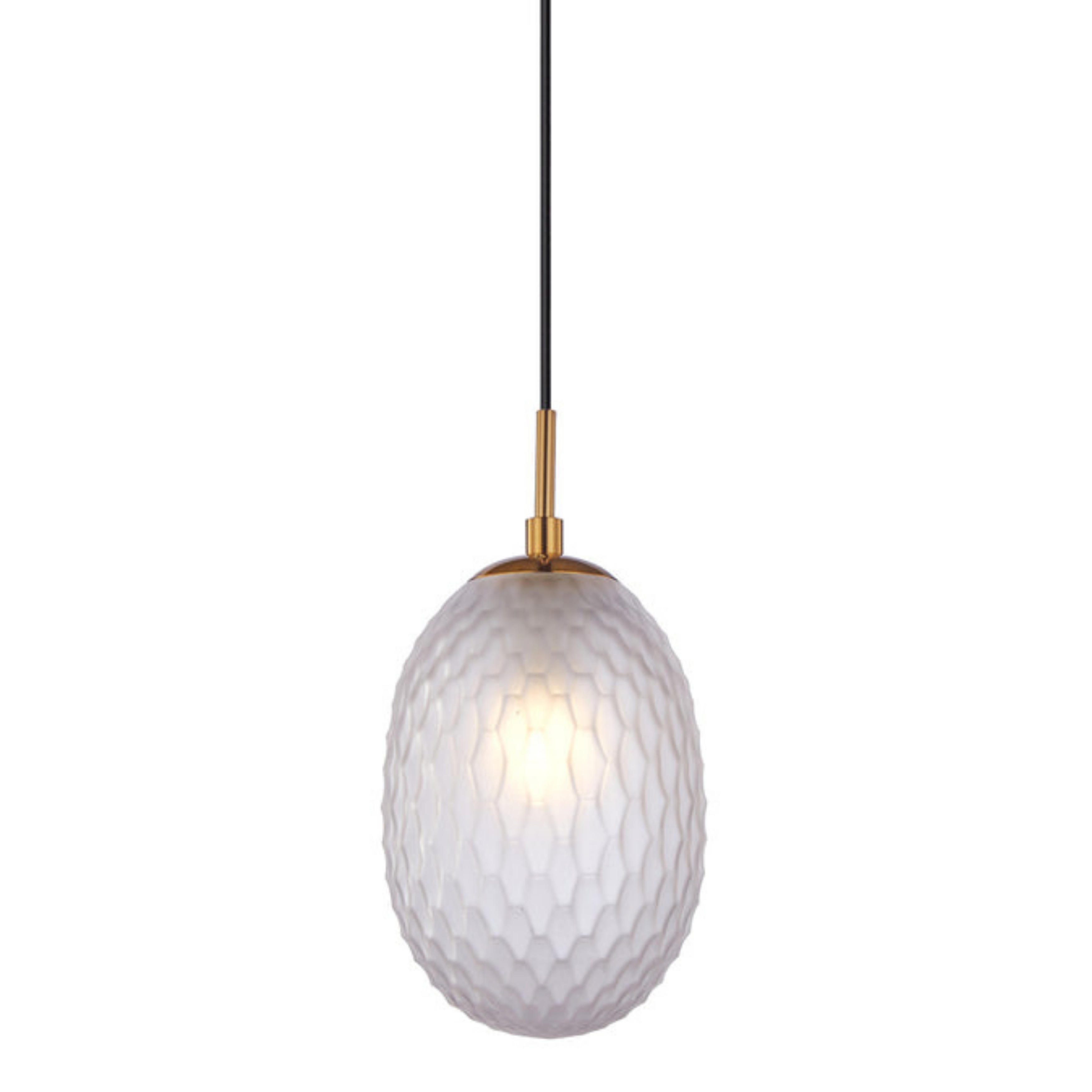 Khaleesi Frosted Ellipse Glass Pendant Light