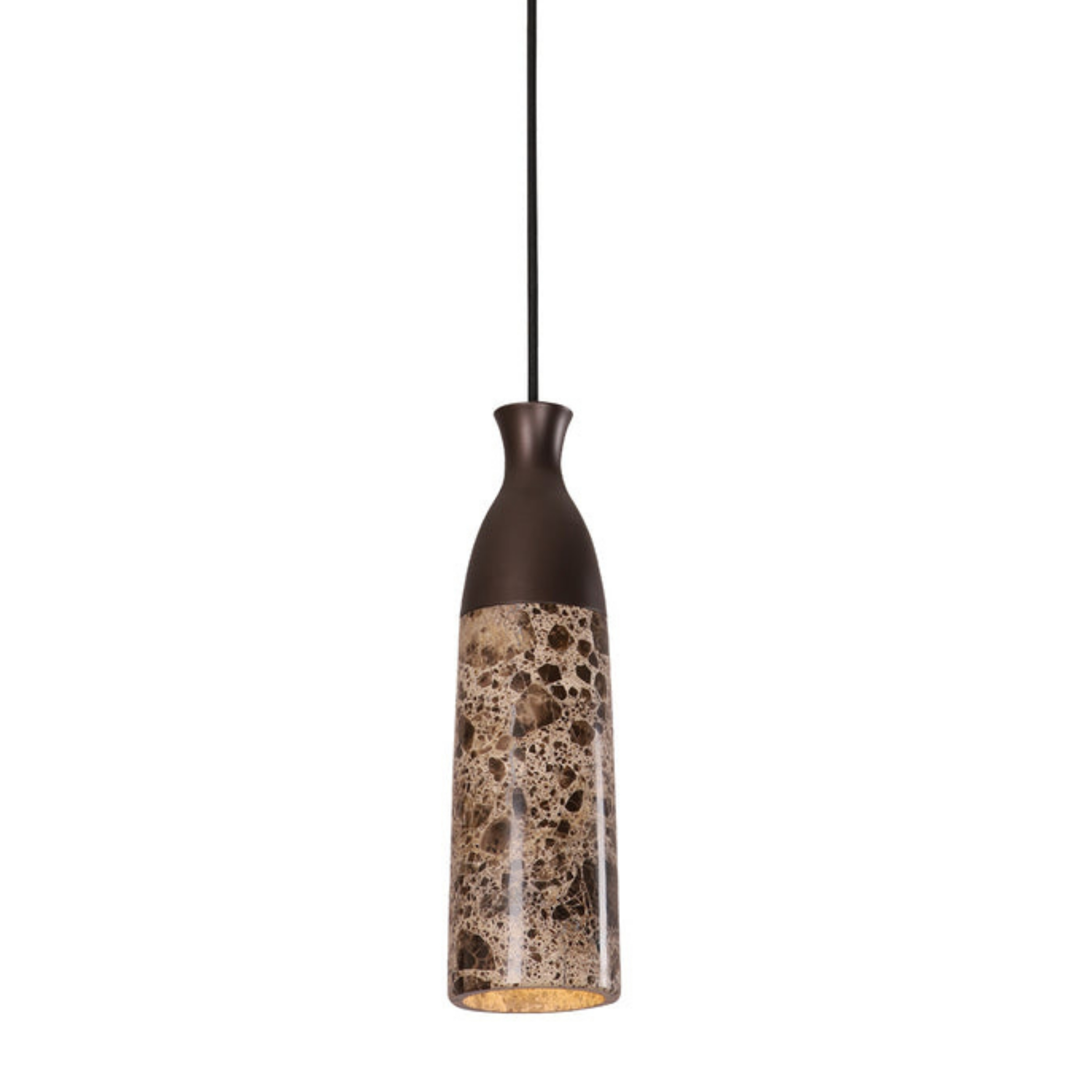 Marlo Cylinder Brown Marble Pendant Light