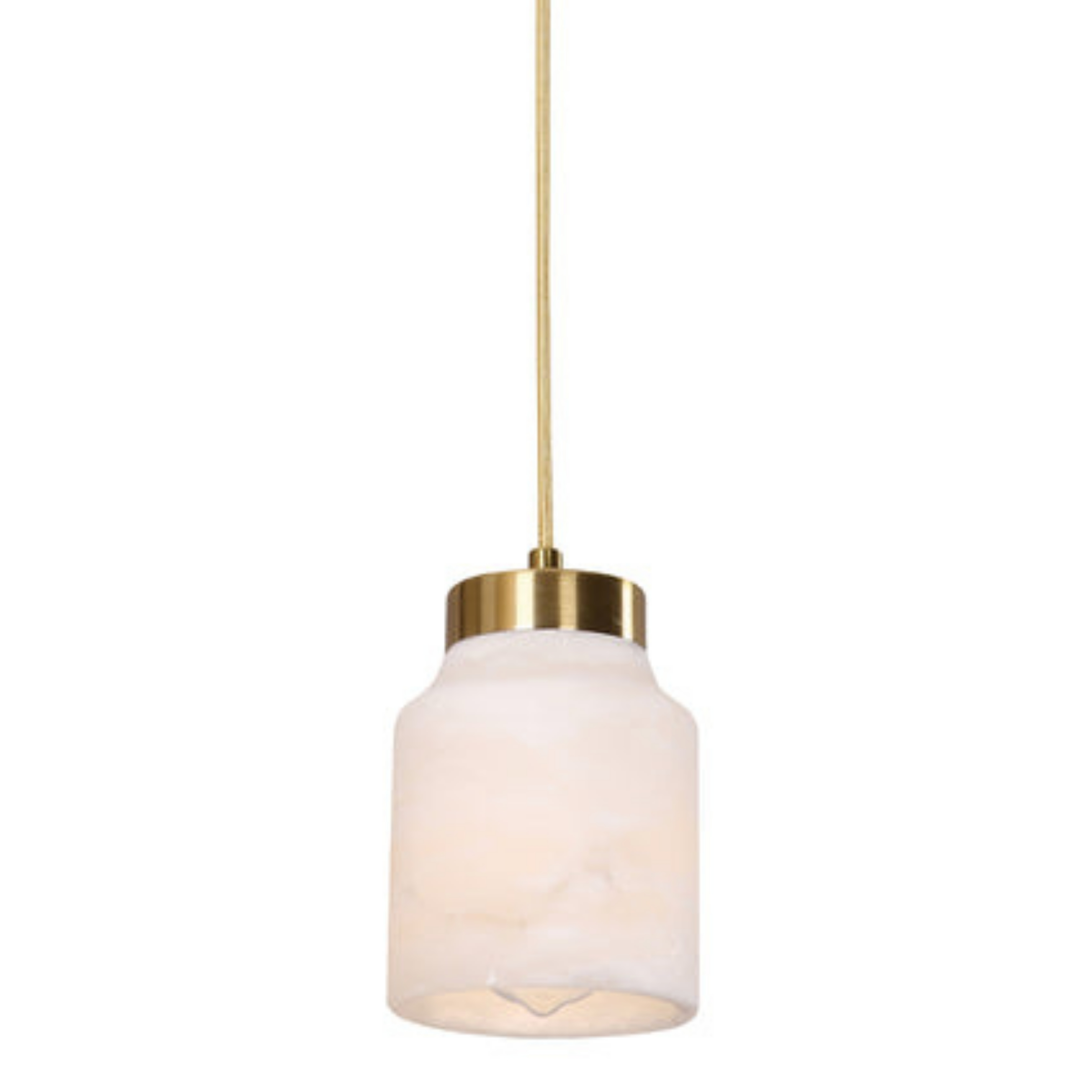 Tonette White Jar Alabaster Pendant Light
