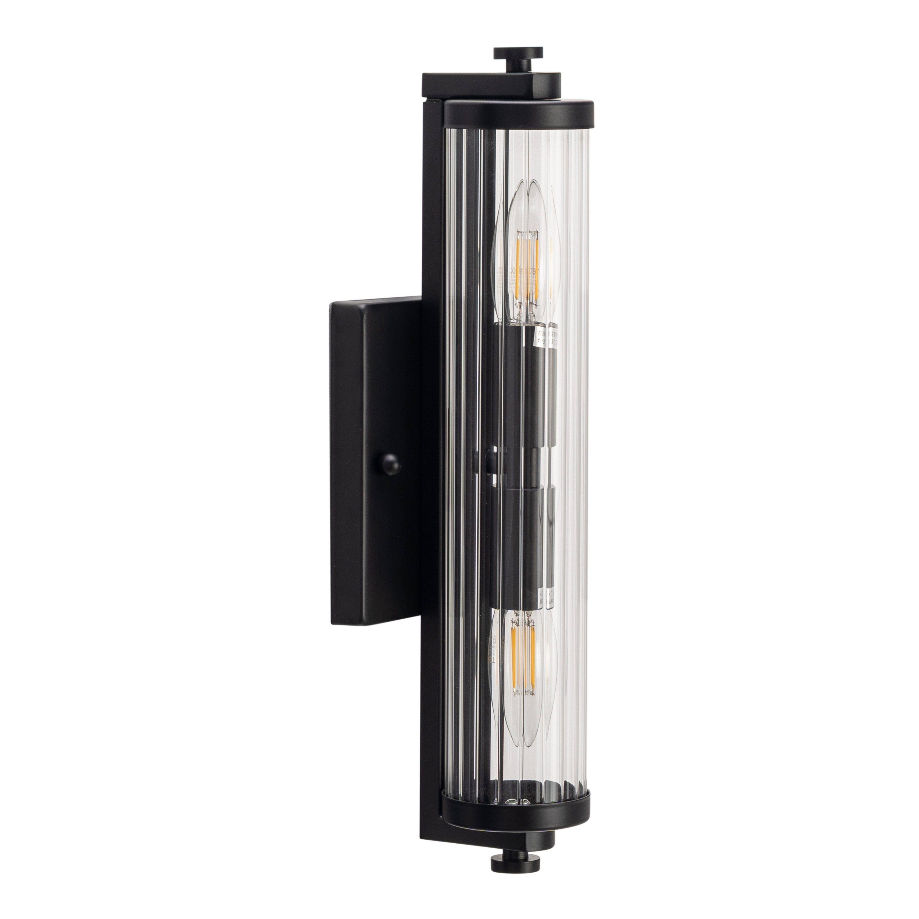 Rockford 2 Light Minimalist Wall Light - Matt Black