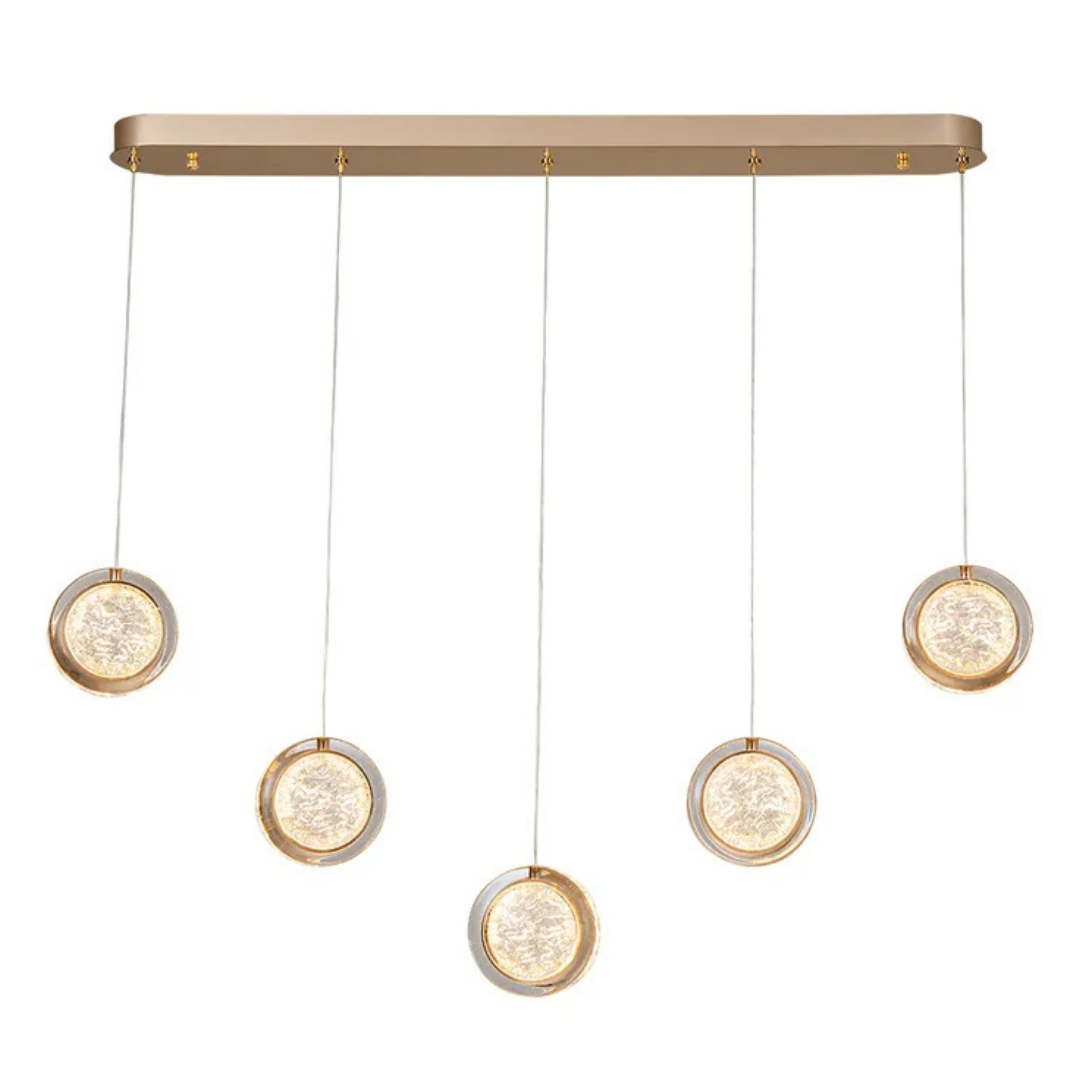 Yoyo Gold 5 Light 3CCT LED Linear Pendant