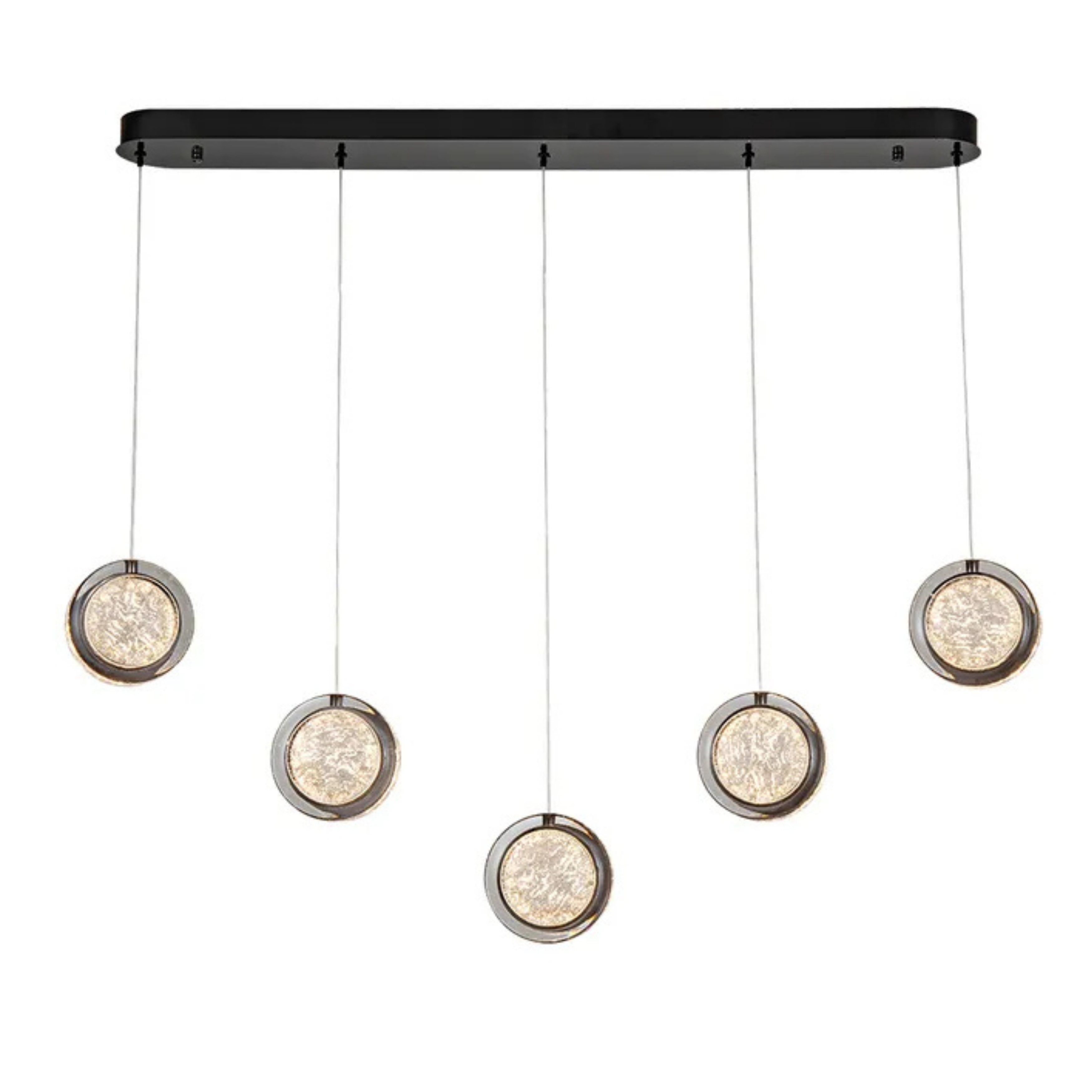 Yoyo Gun Metal 5 Light 3CCT LED Linear Pendant