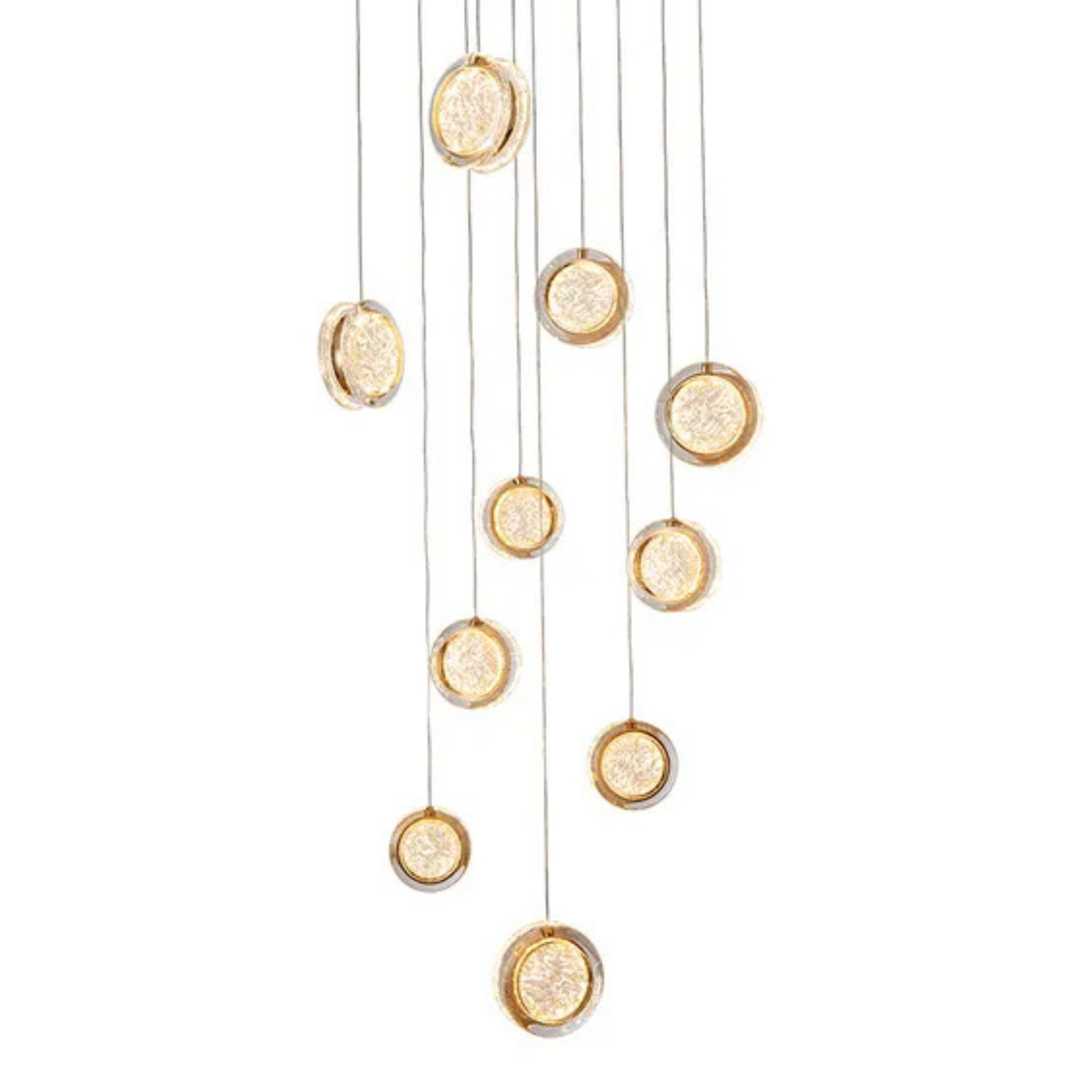 Yoyo Gold 10 Light 3CCT LED Cluster Pendant
