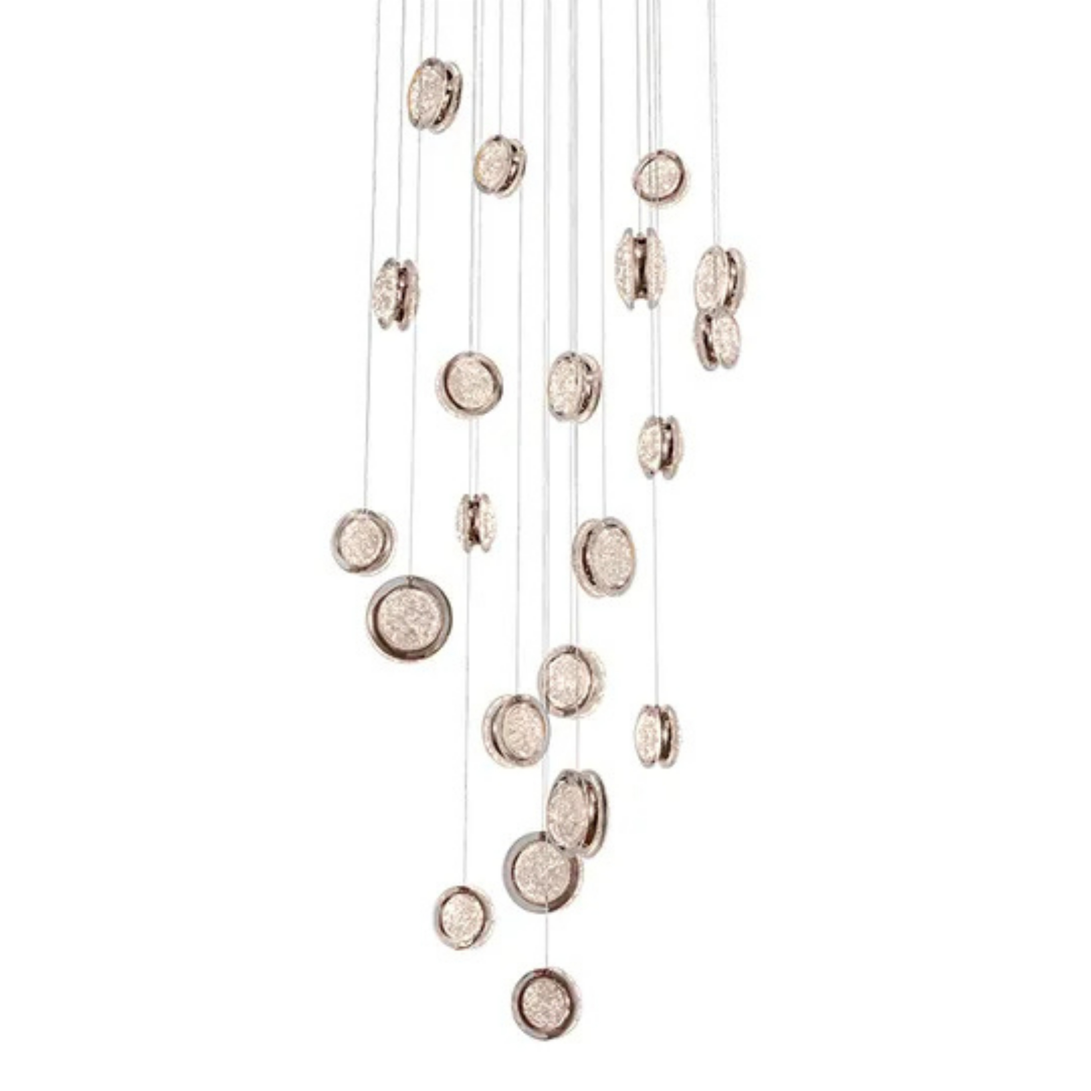 Yoyo Gun Metal 21 Light 3CCT LED Cluster Pendant