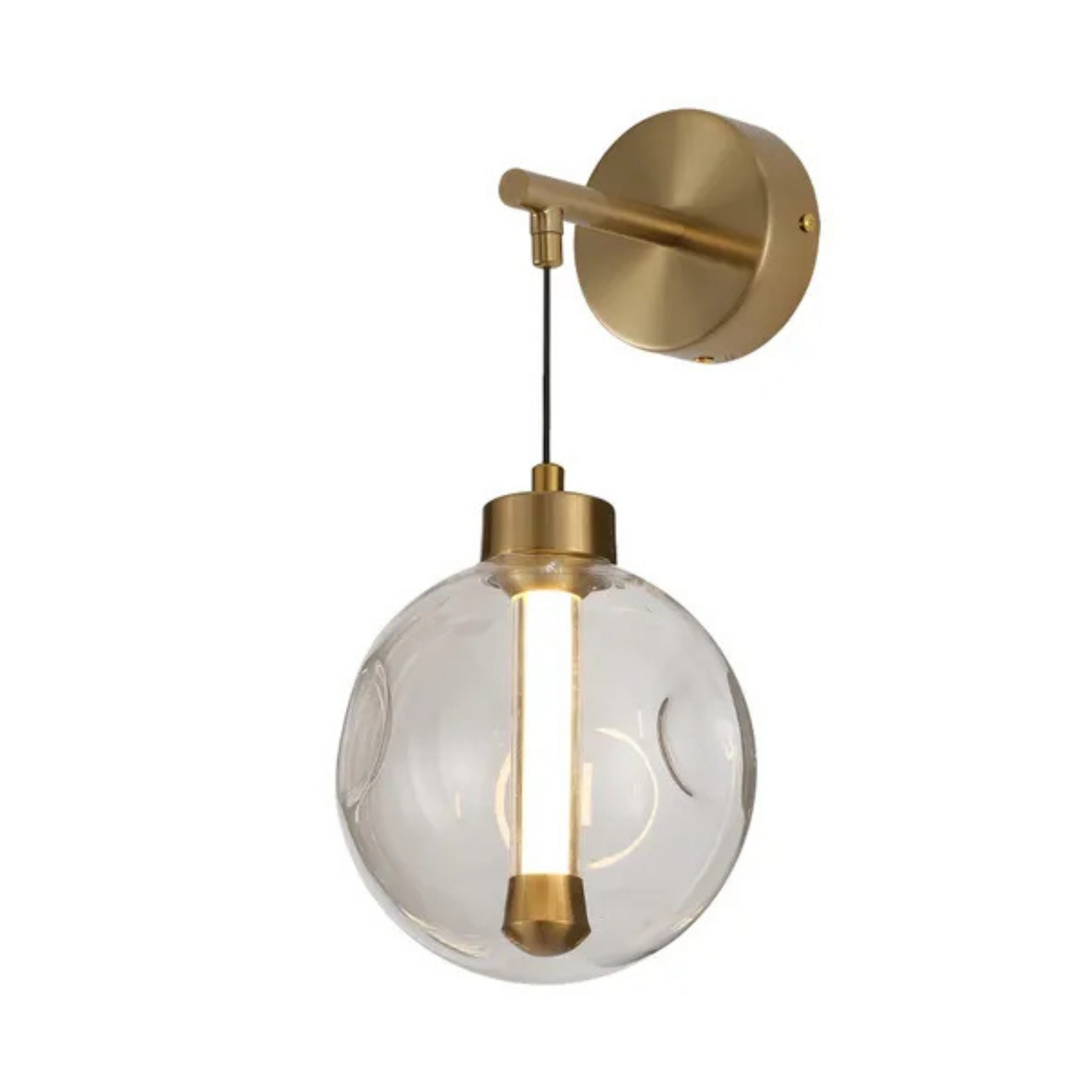 Meteor Single Glass Orb Wall Light