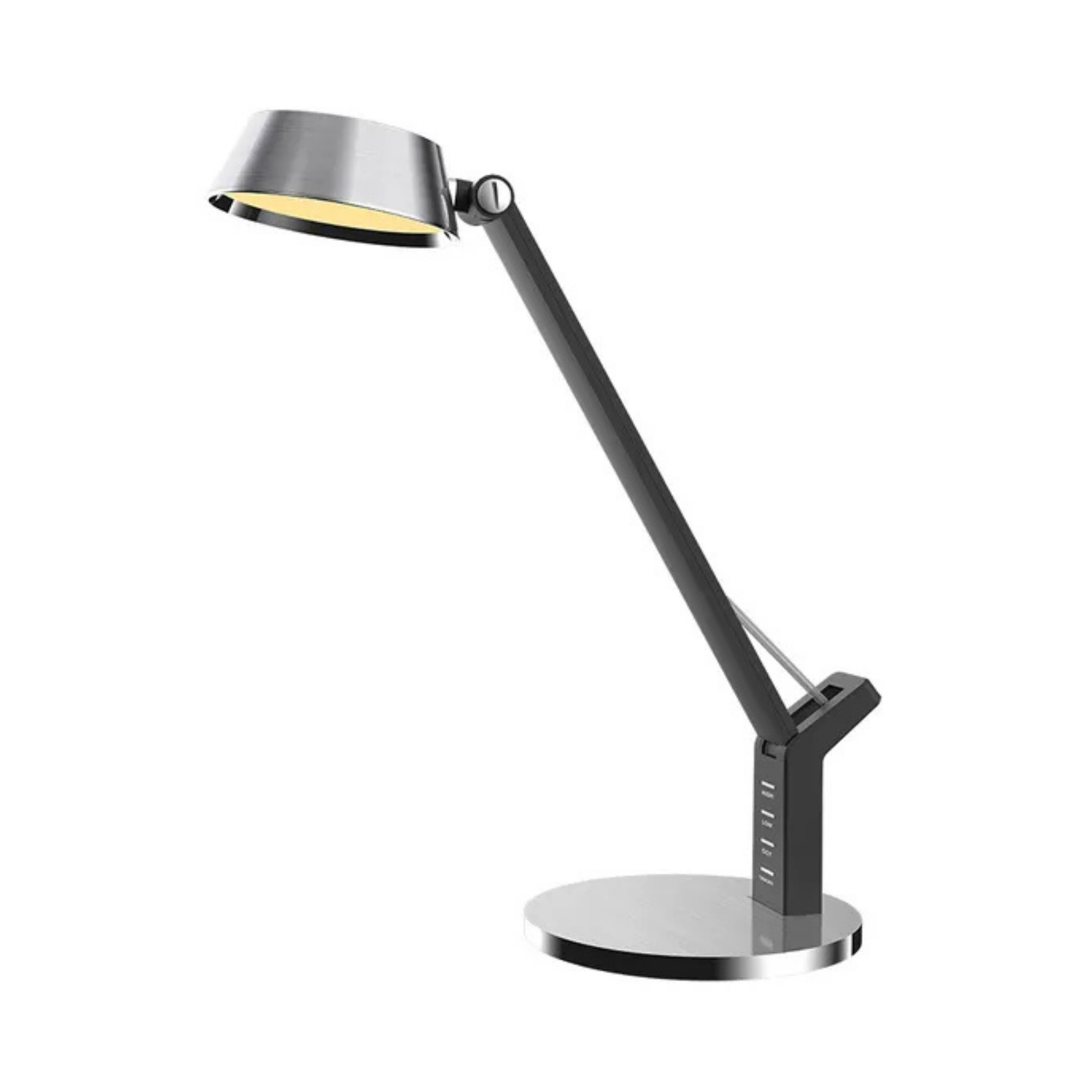 Hilda Silver Black 3CCT Dimmable Touch Desk Lamp