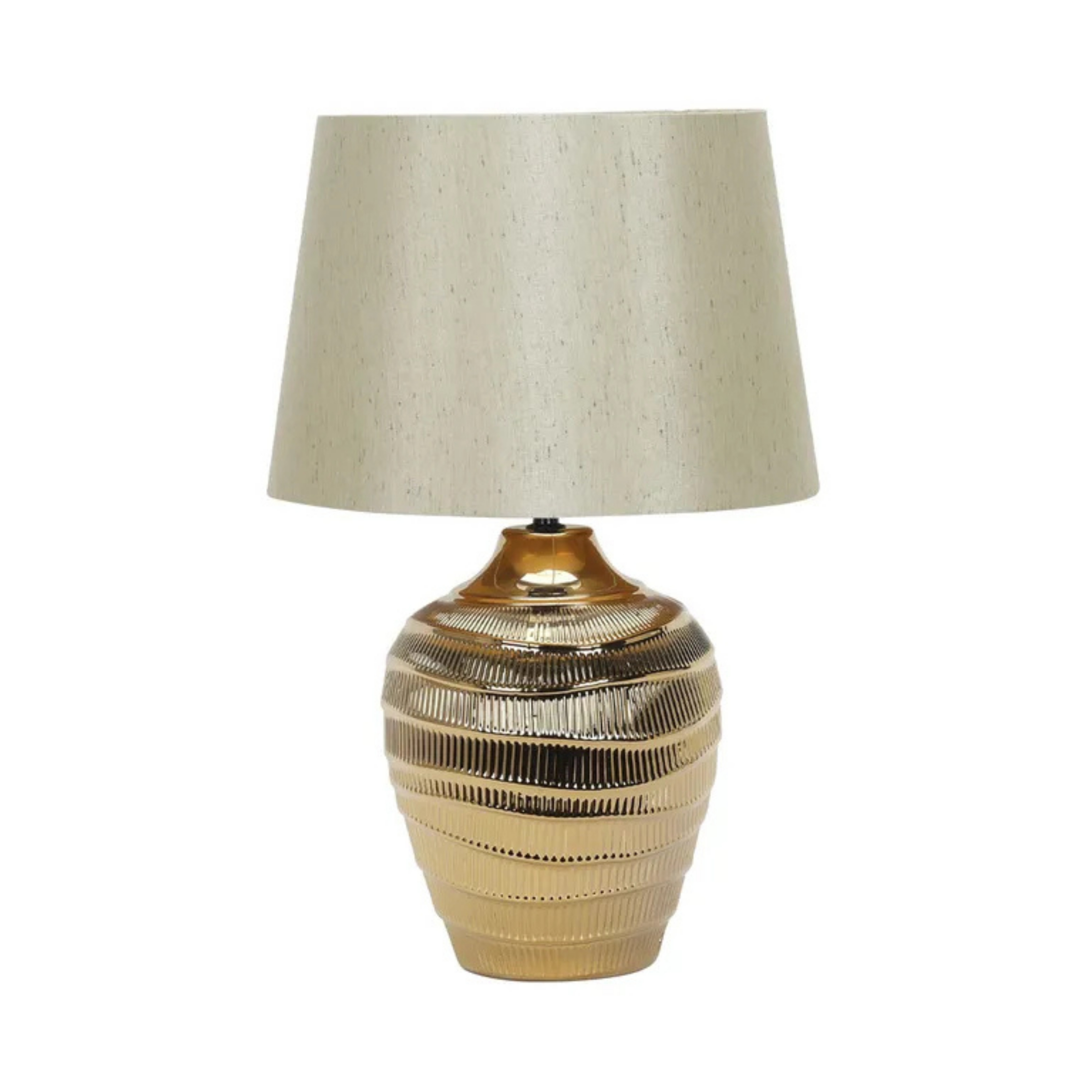 Lena Gold Wavy Textured Ceramic Table lamp