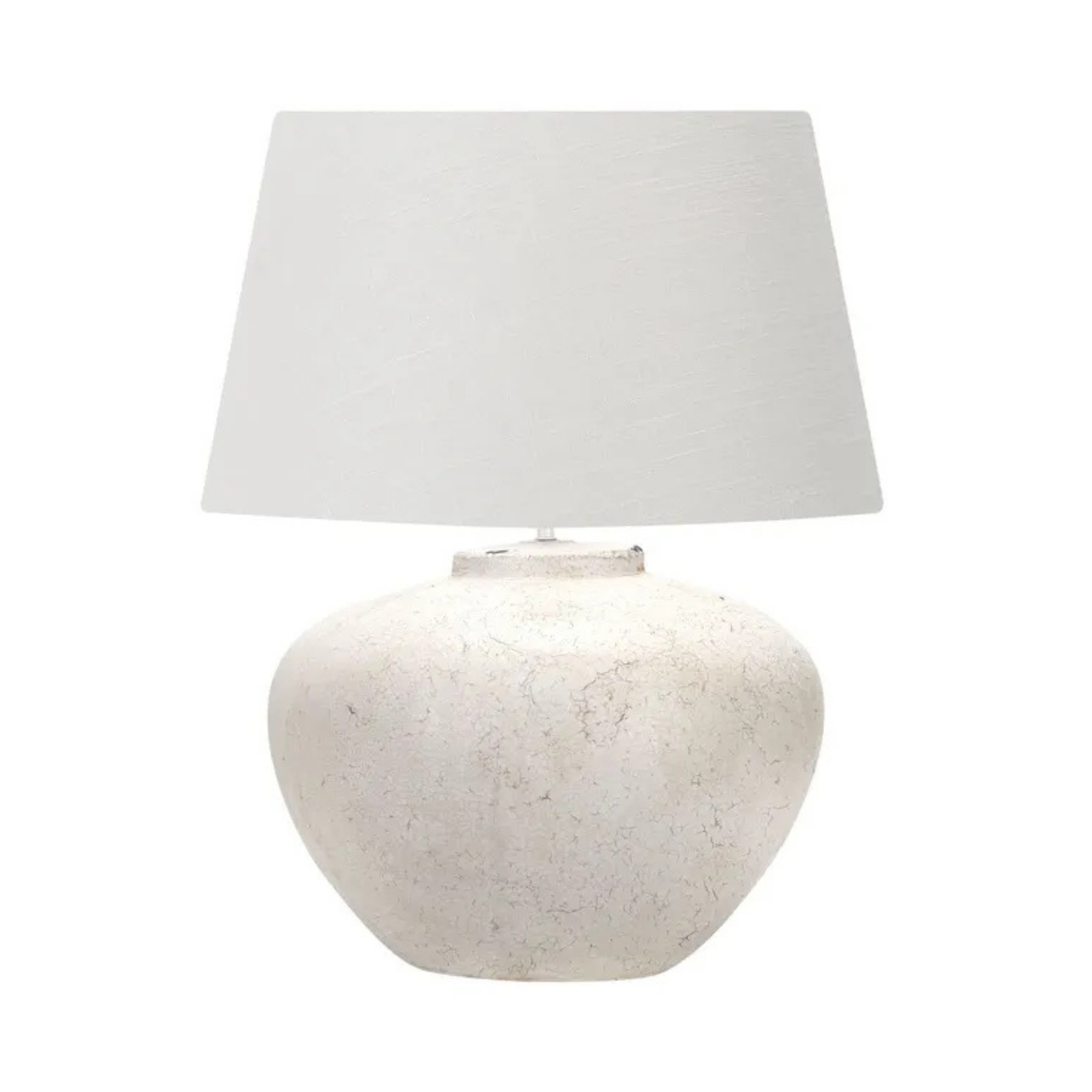 Josh White Textured Rustic Ceramic Table Lamp