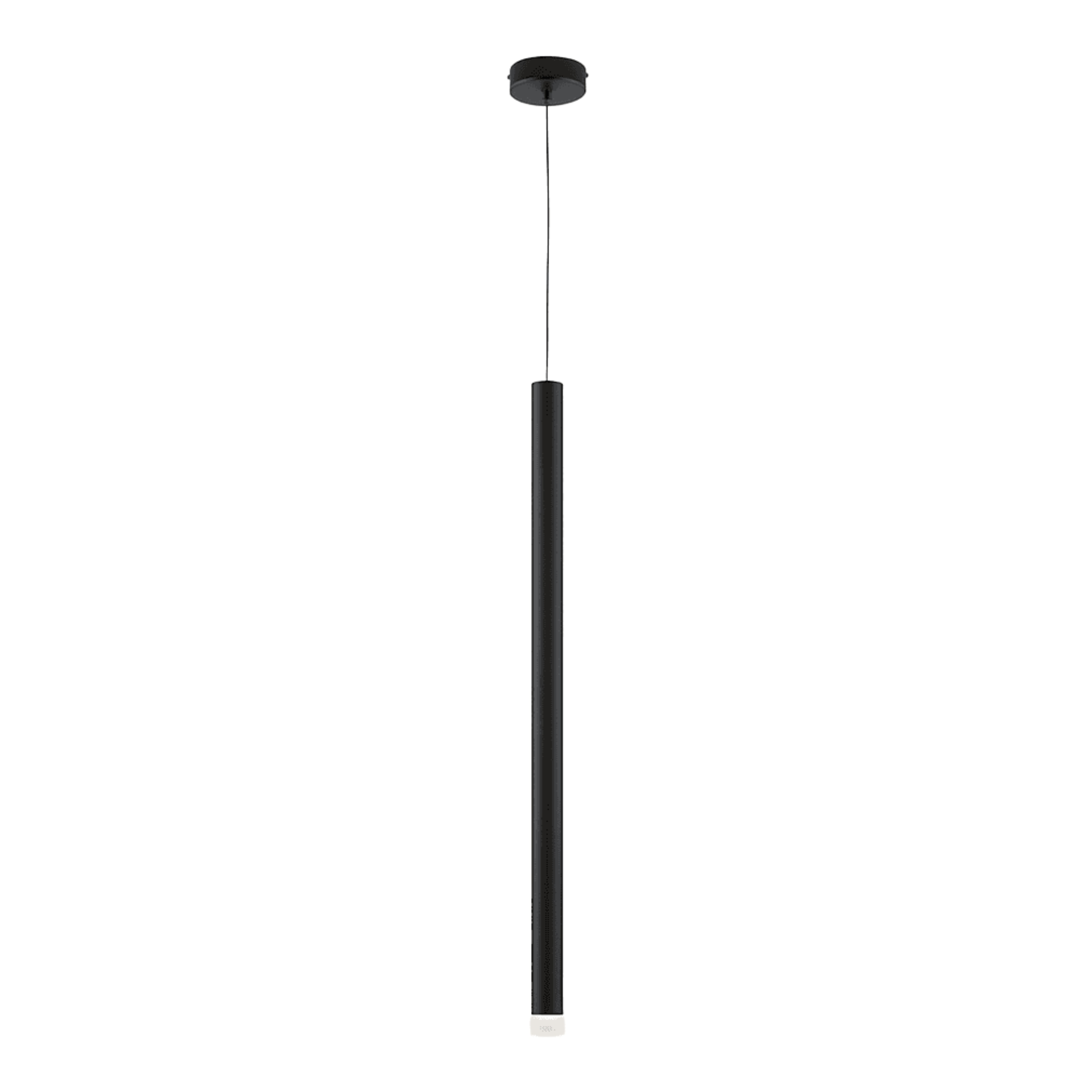 Lilin Modern Long Solo Rod Pendant - Black