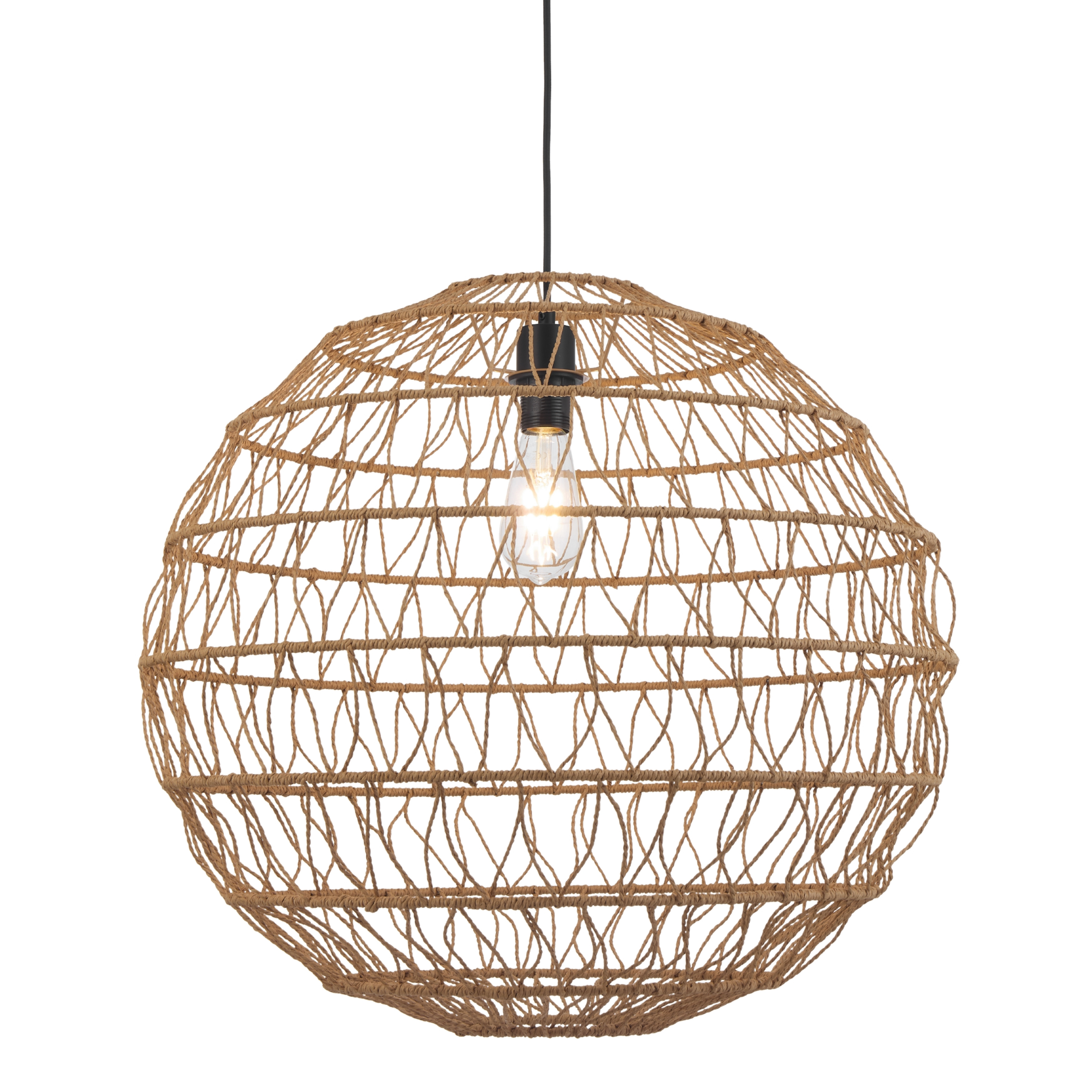 Laoran Natural Woven Convertible Pendant Light