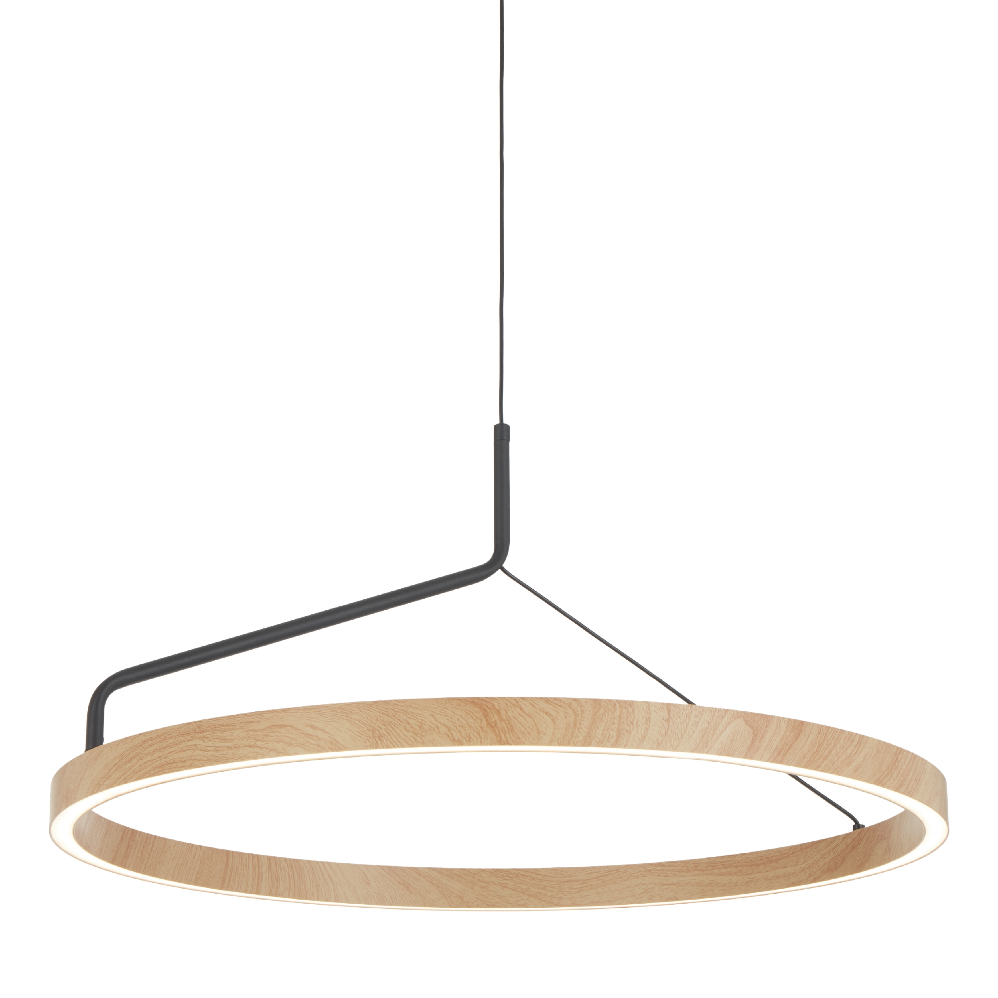 Tiffany Oak Ring 3CCT LED Black Pendant Light