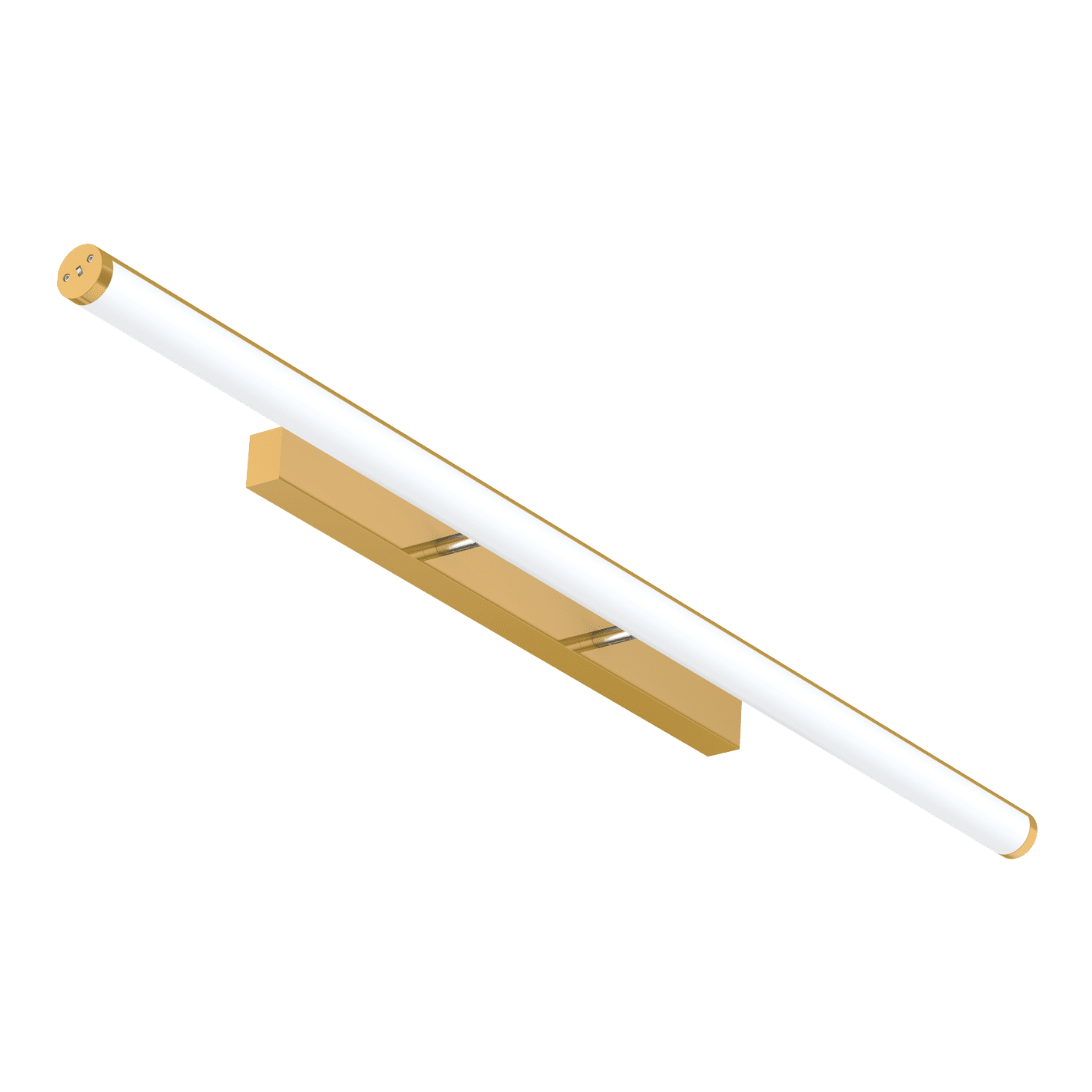 Mirror Satin Brass Tubular Picture Wall Light