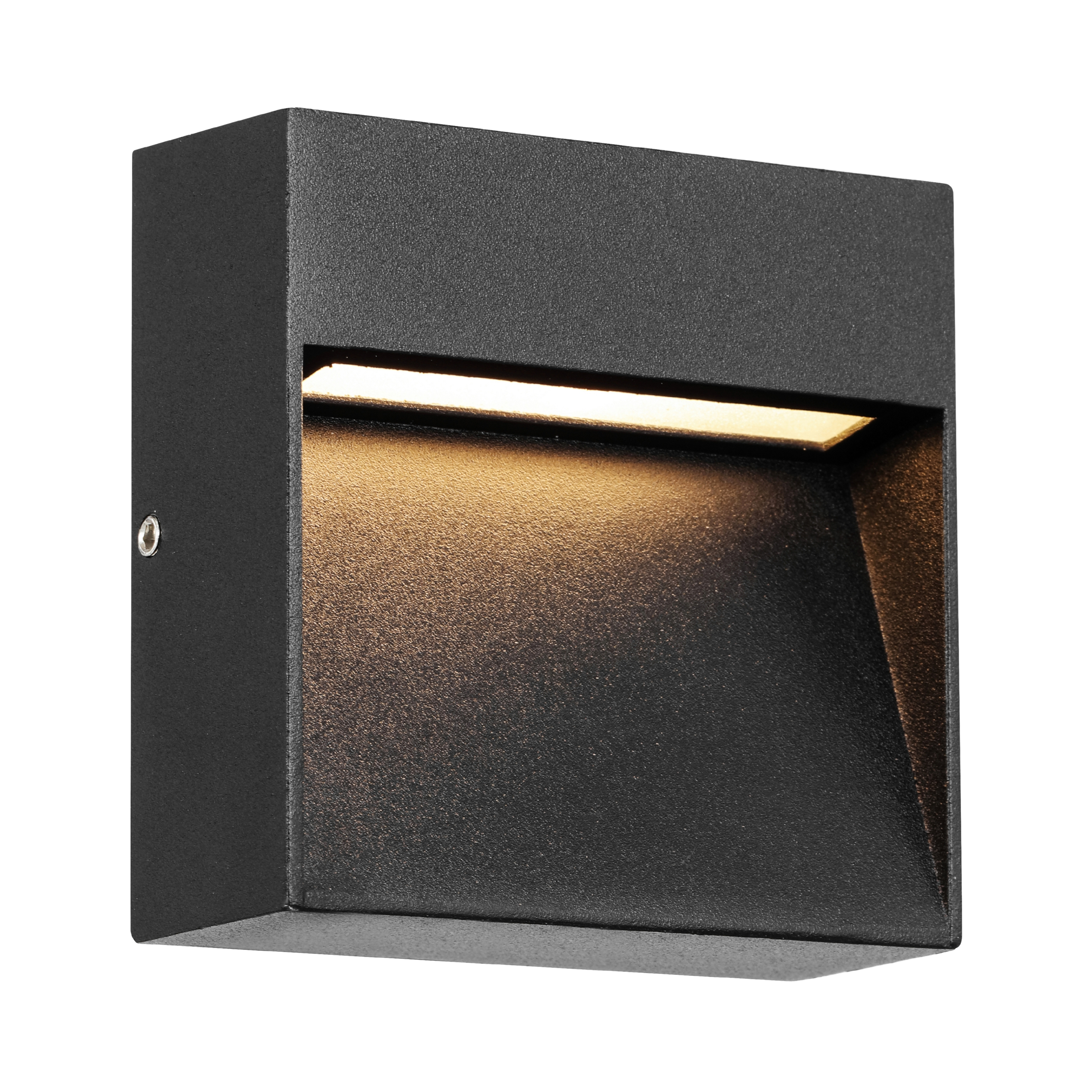 Matteo 24V Black IP54 Square LED Step Wall Light