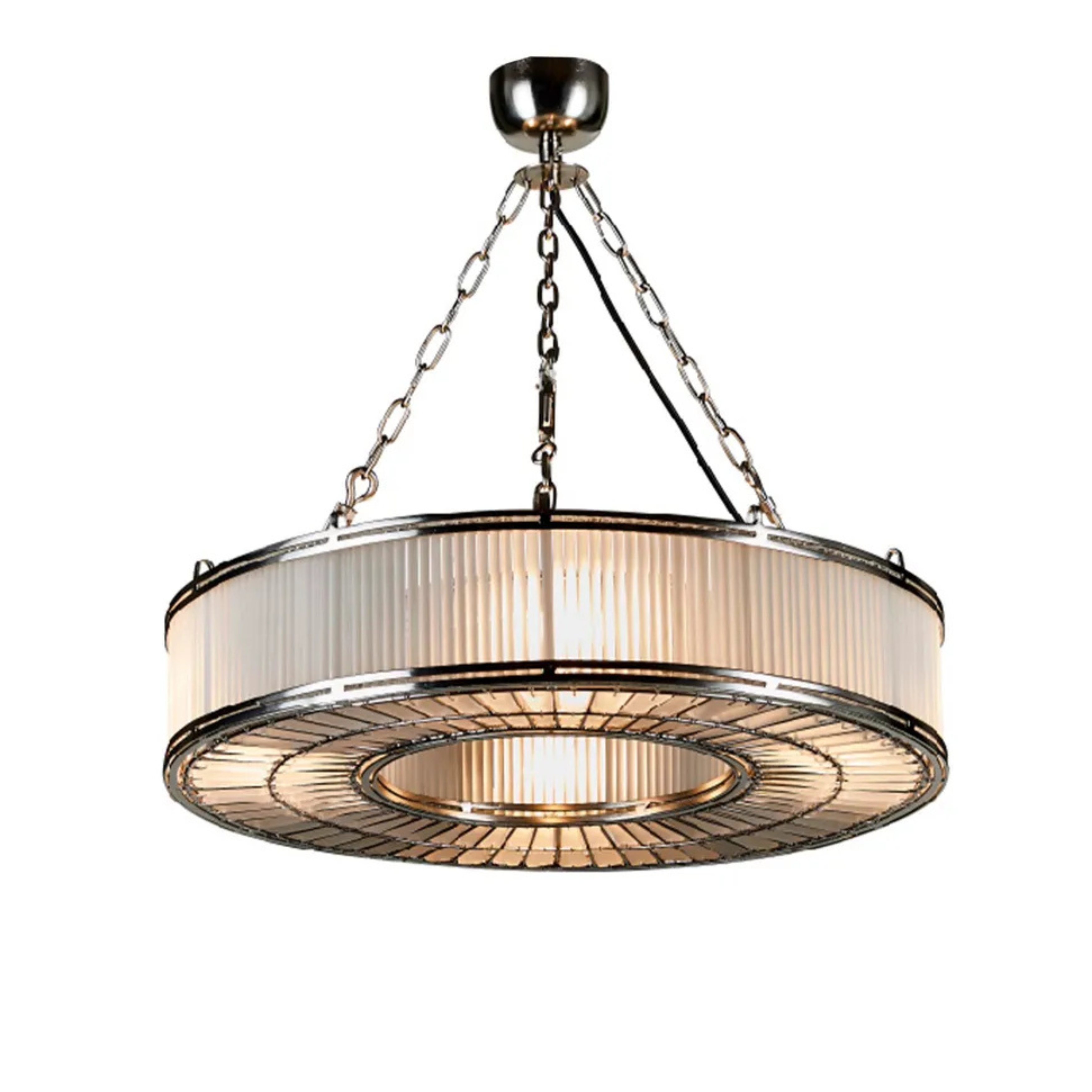 Monaco Medium Glass Metal Pendant Light Chandelier