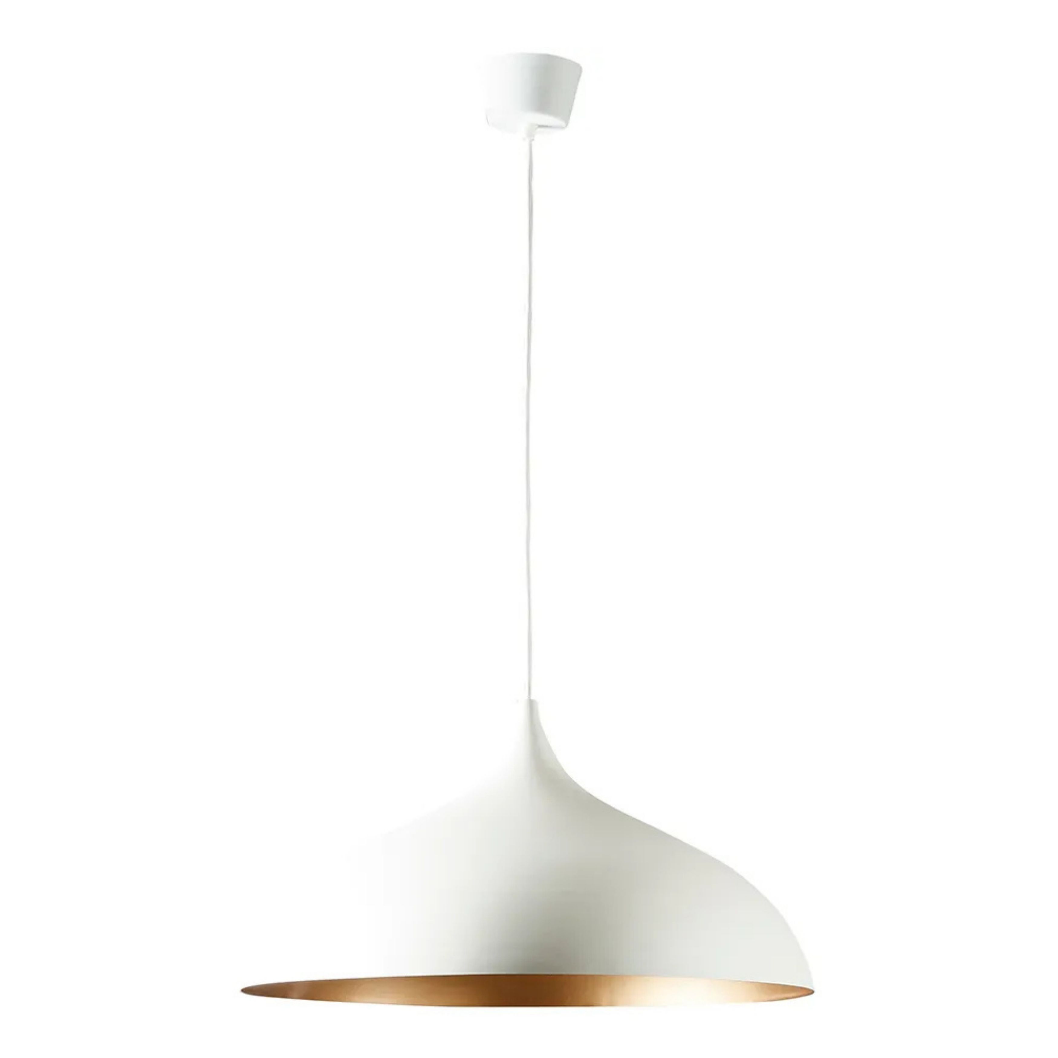 Maca Dome White Pendant Light