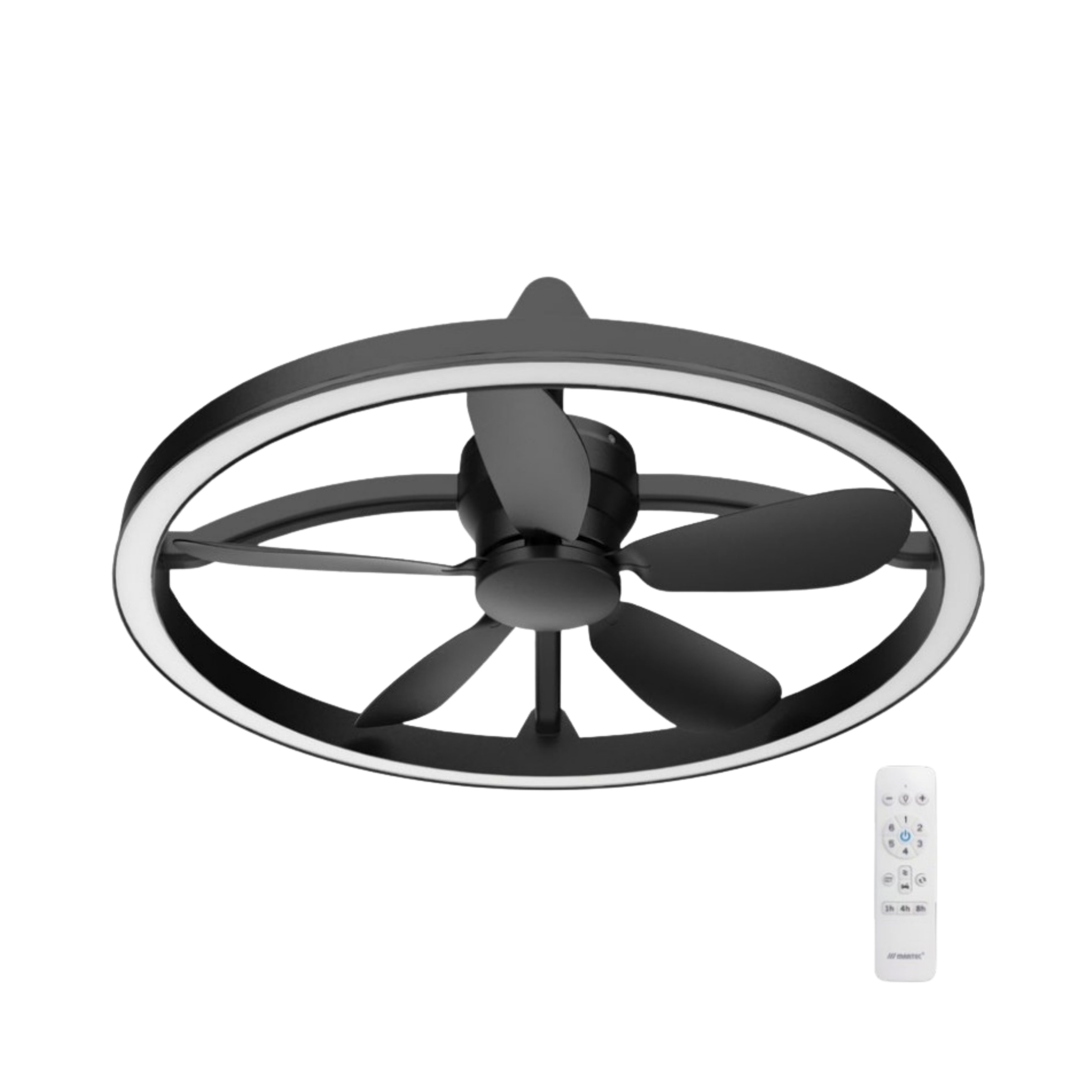 Catalina 21 Smart DC Ceiling Fan with LED and Remote - Matt Black