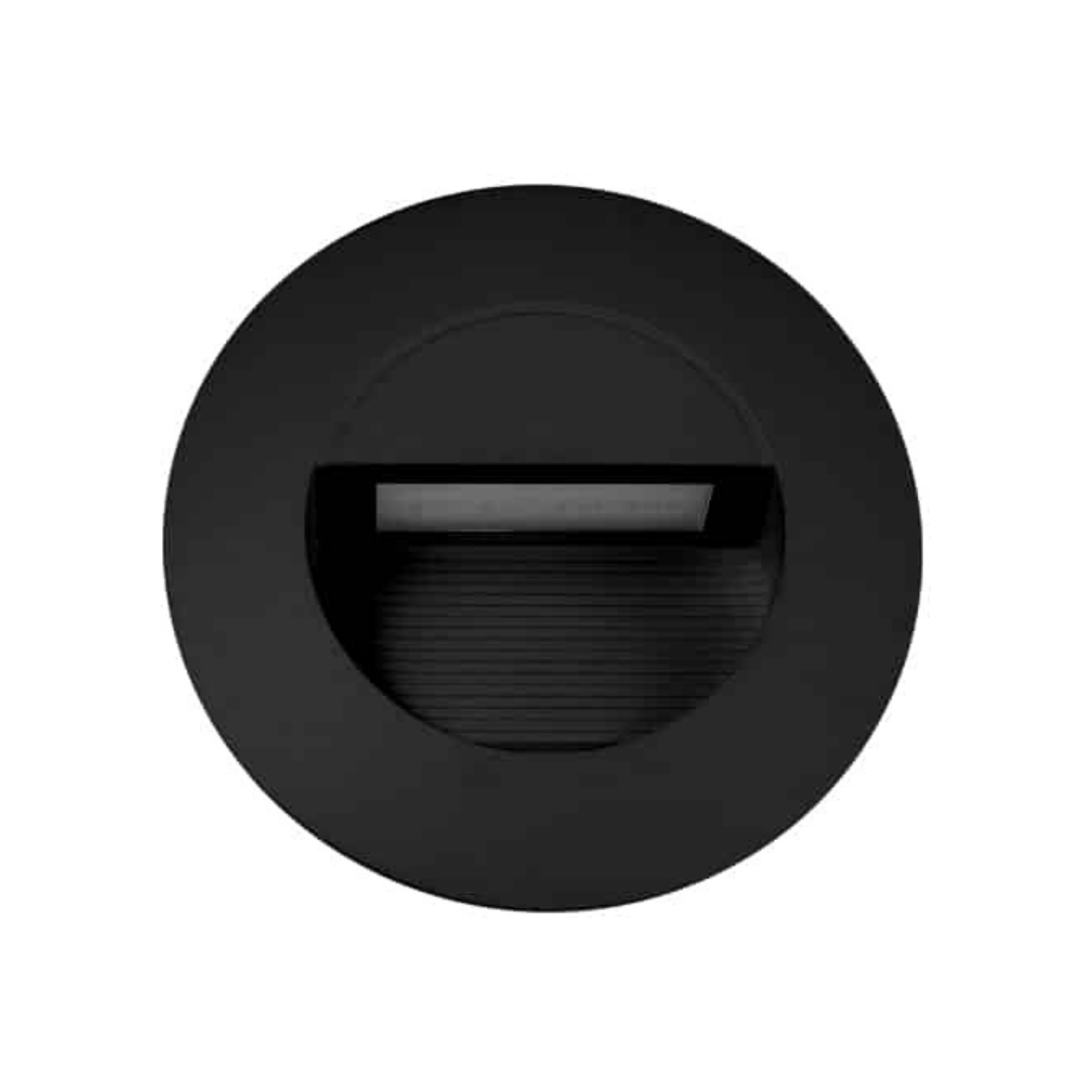 Circa 3W Recessed Circular LED Wall Step Light - Black