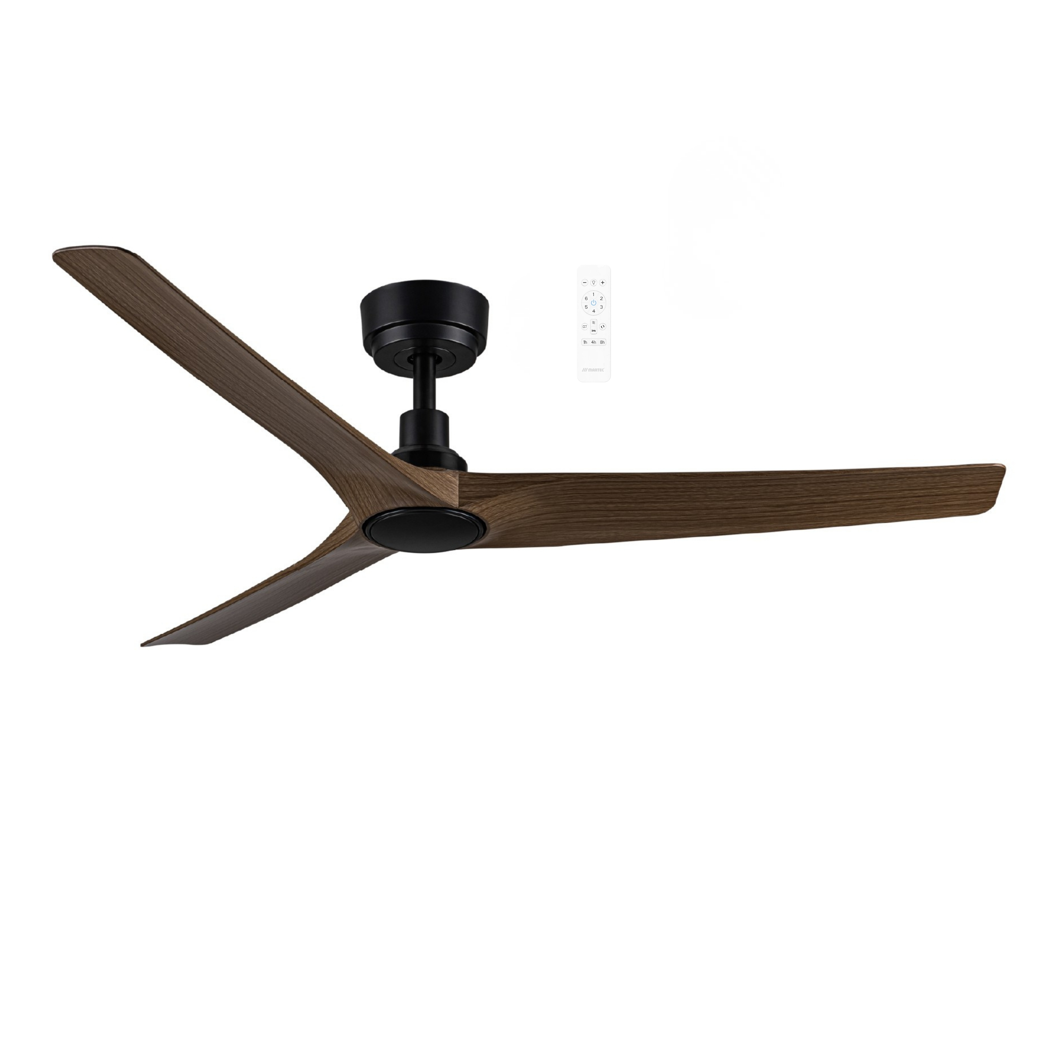 Cordoba 52 Smart DC Ceiling Fan with Remote - Matt Black & Walnut