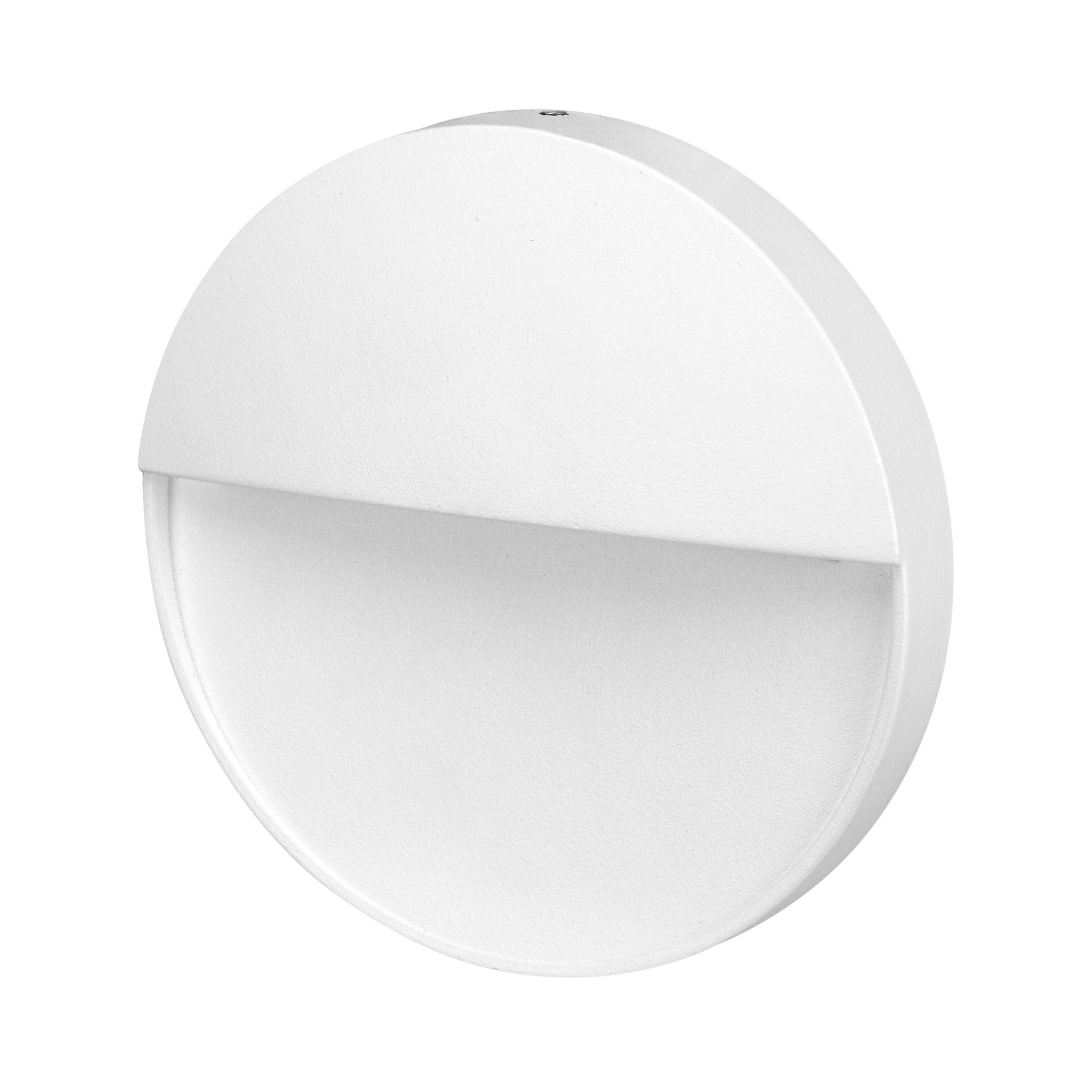 Tivoli Surface Mounted Circular Tricolour LED Step Light - White