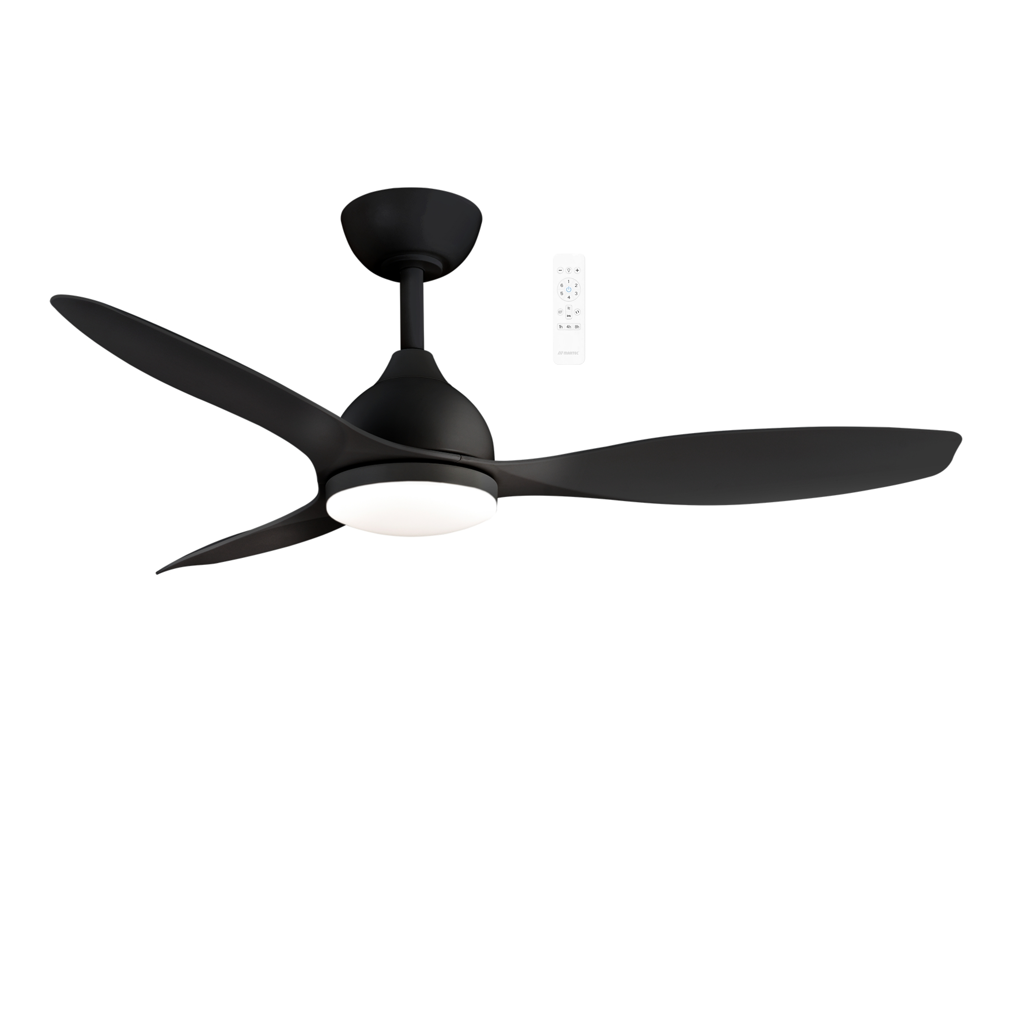 Elite Matt Black DC Smart Ceiling Fan with LED and Remote