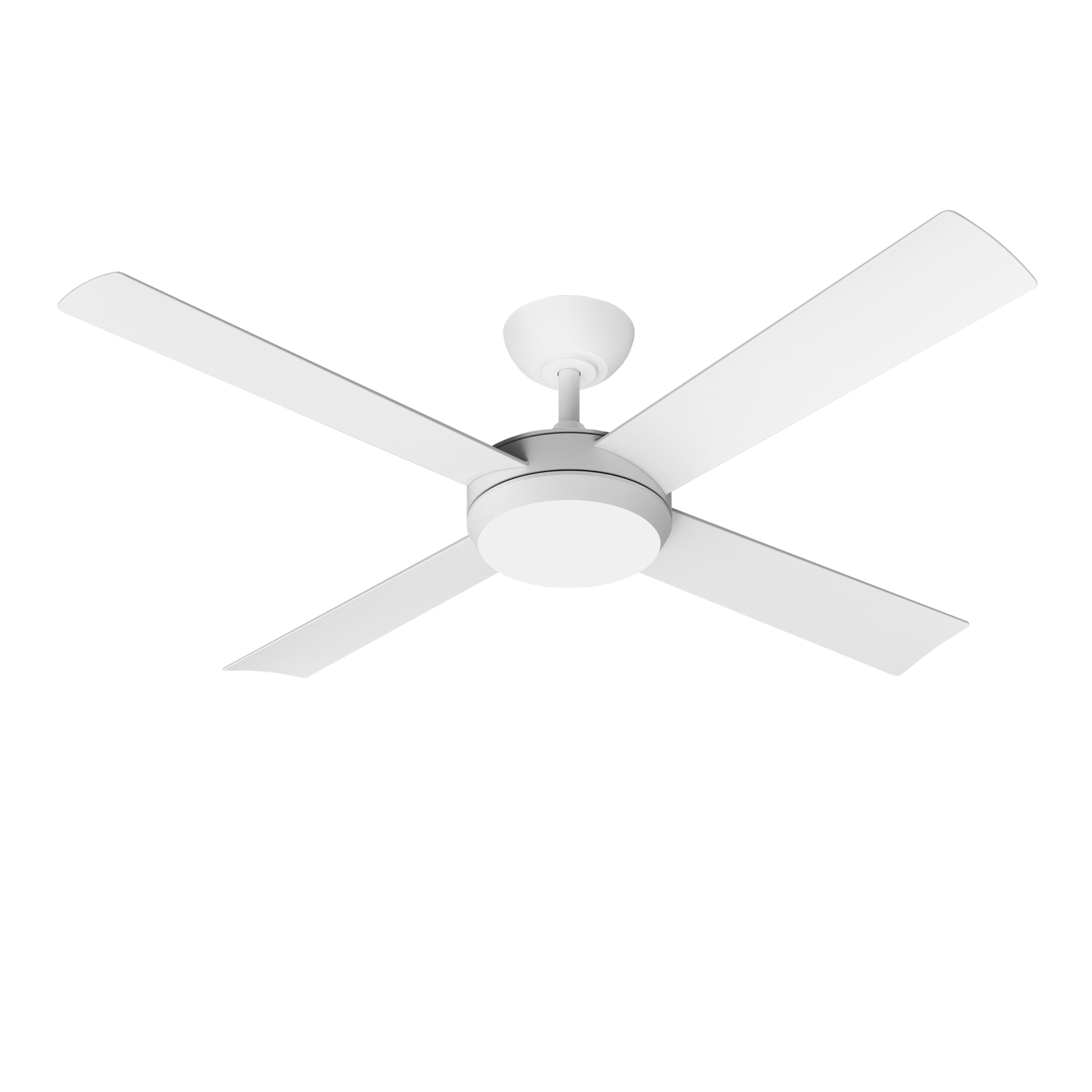 Proton DC Ceiling Fan with LED and Wall Controller - Matt White