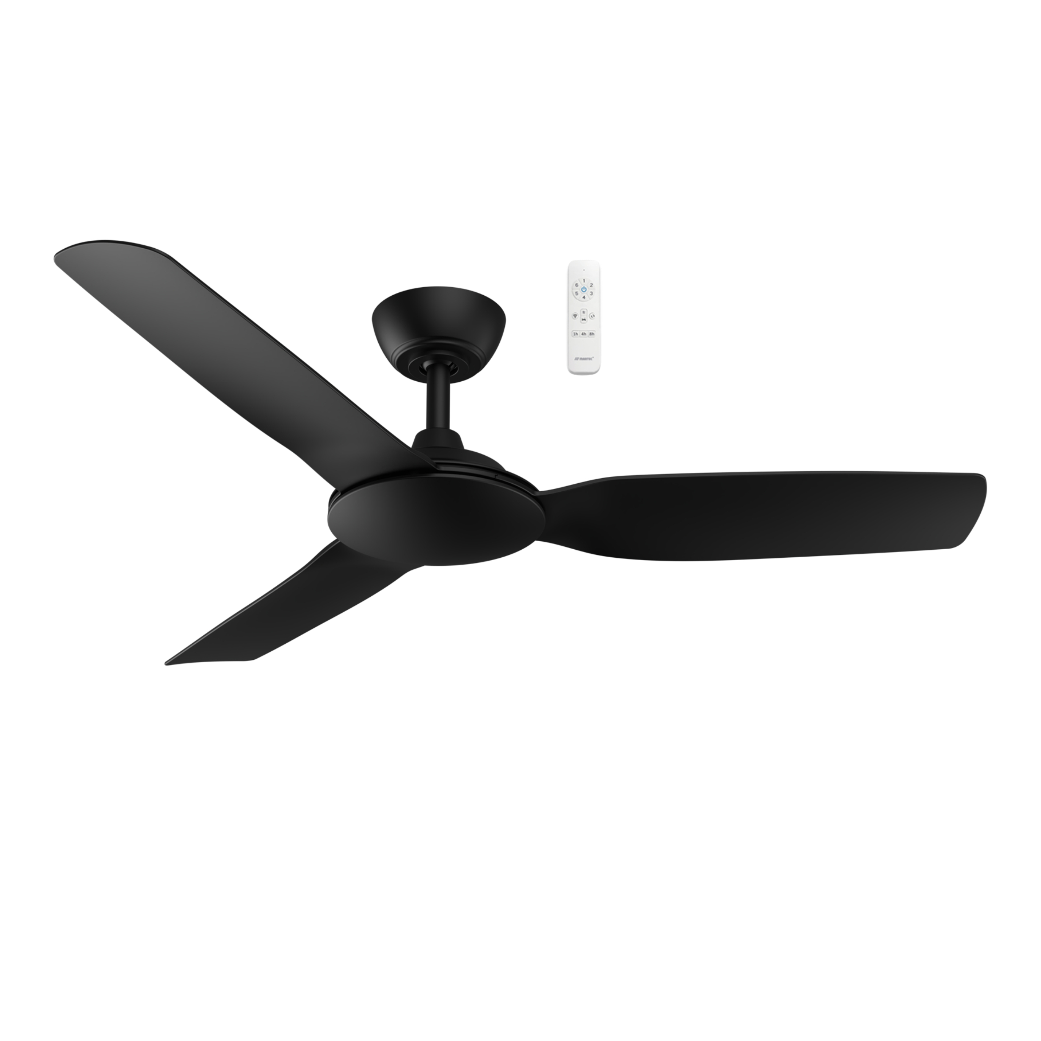 Viper DC 3 Smart Ceiling Fan with Remote - Matt Black