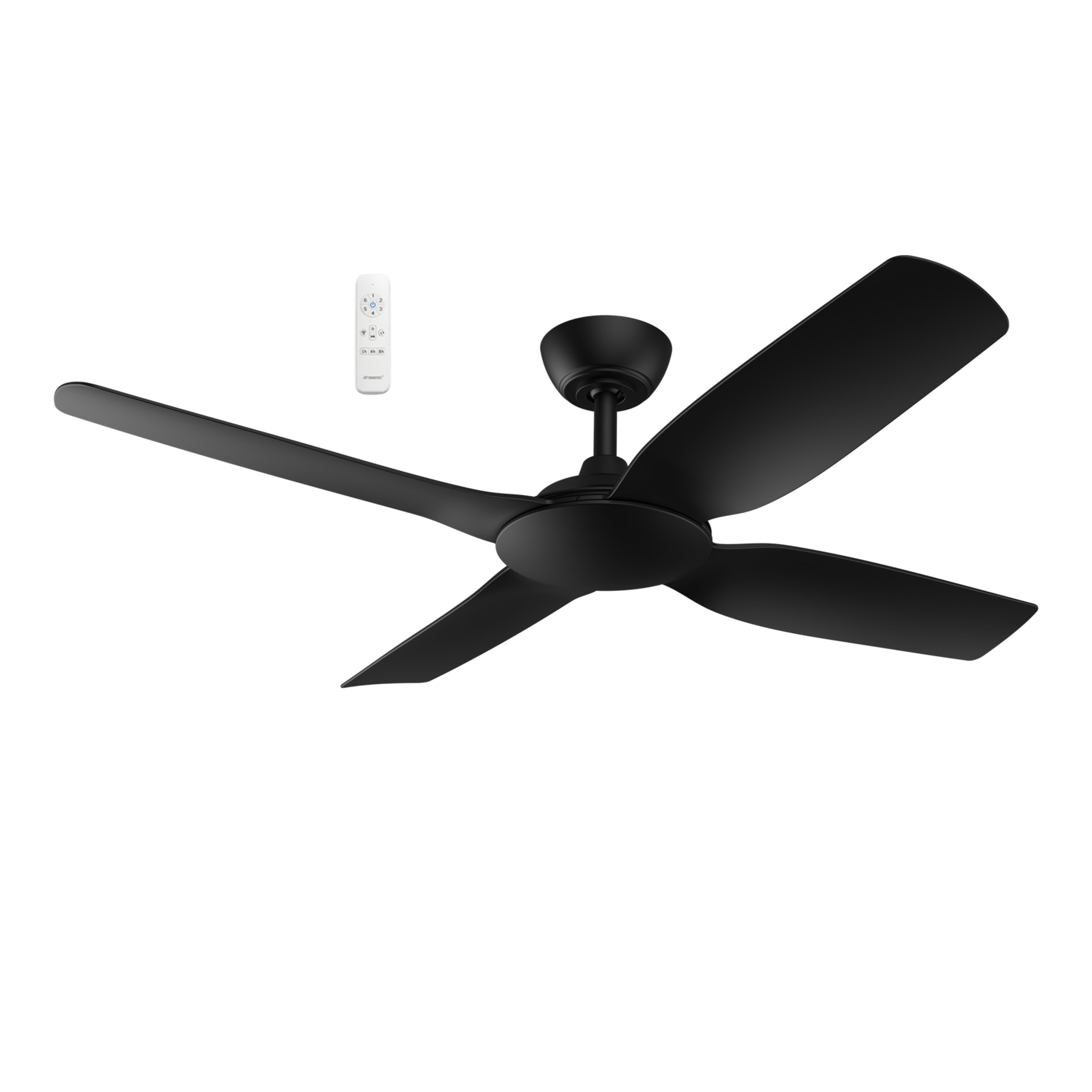 Viper DC 4 Smart Ceiling Fan with Remote - Matt Black