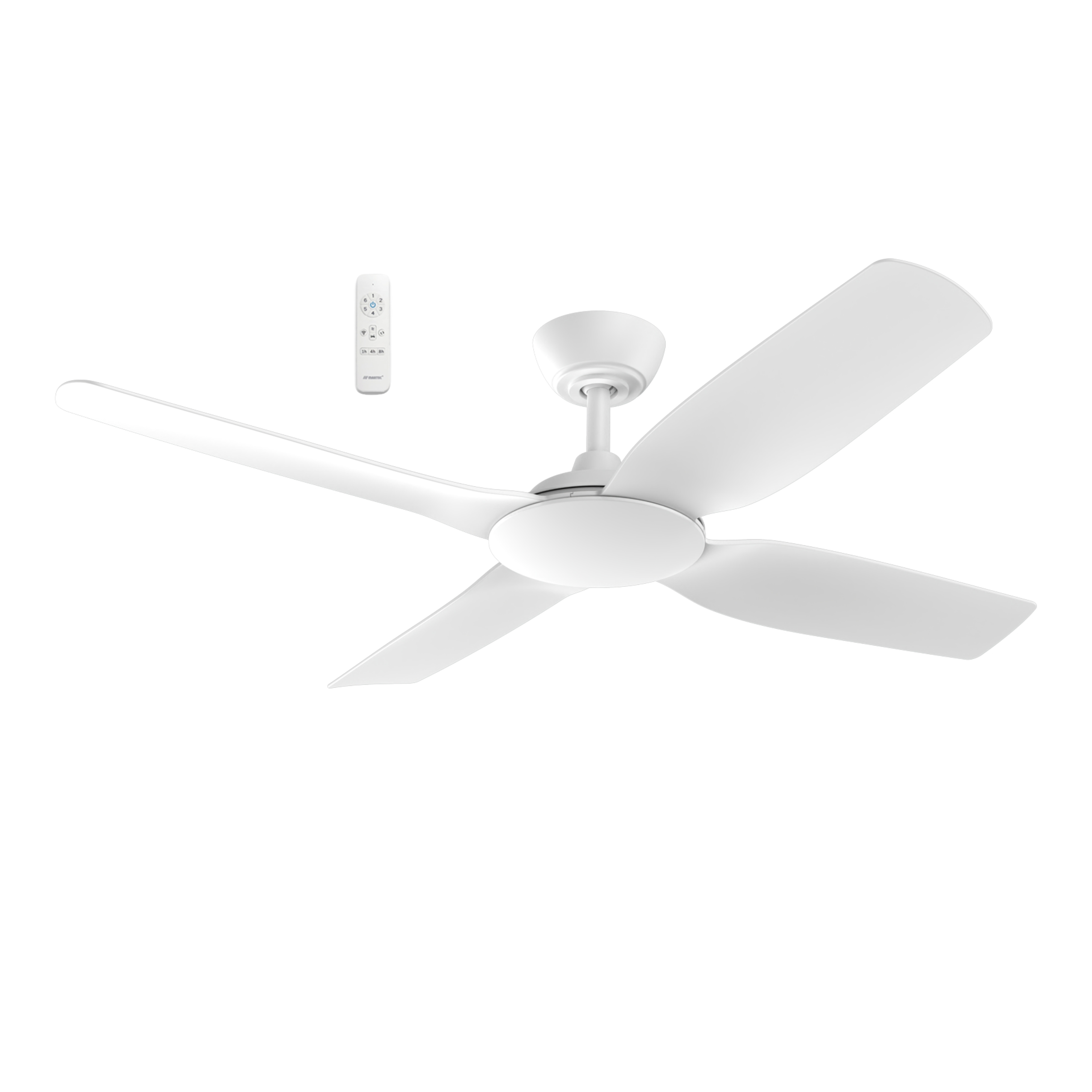 Viper DC 4 Smart Ceiling Fan with Remote - Matt White