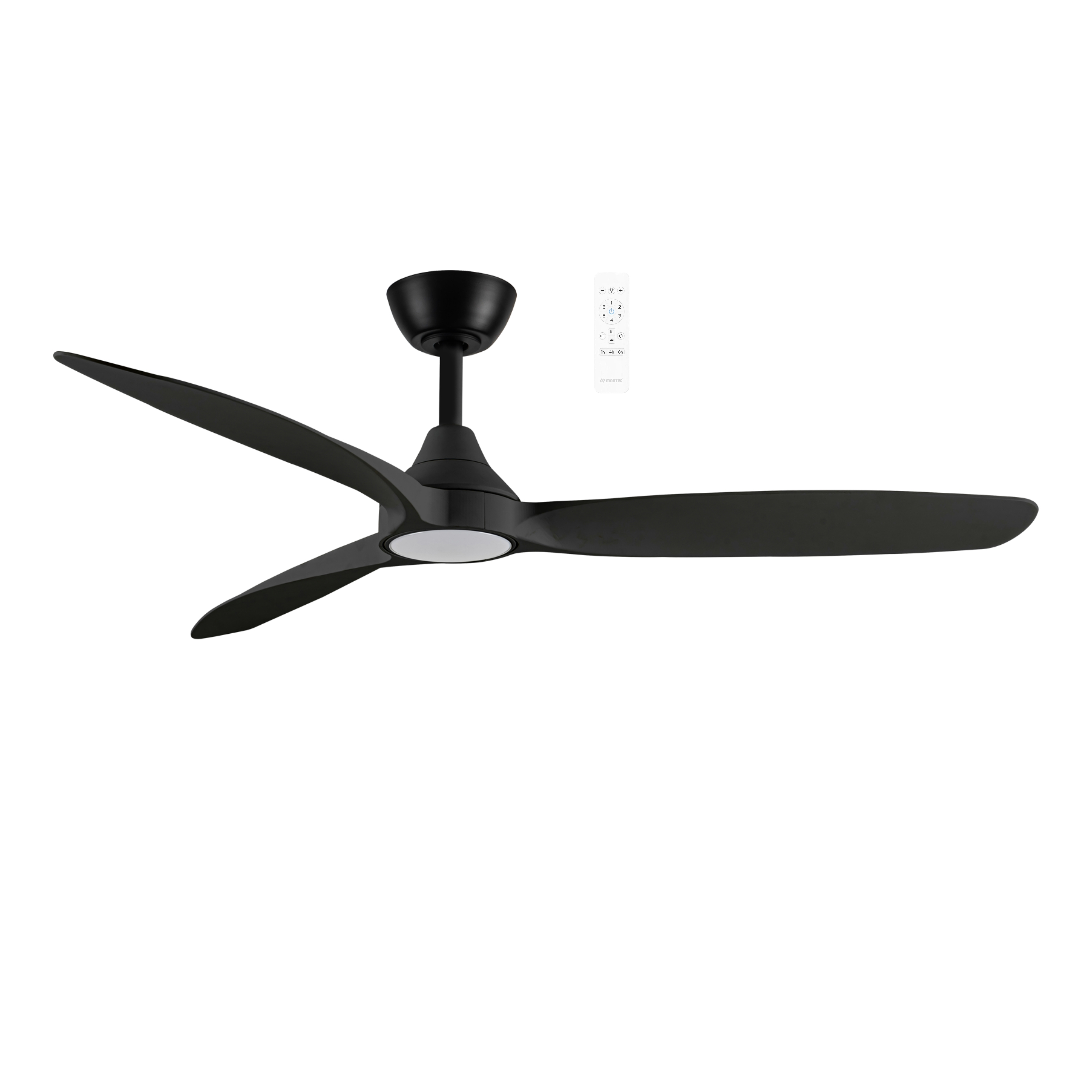 Seaforth Smart DC Ceiling Fan with LED and Remote - Matt Black
