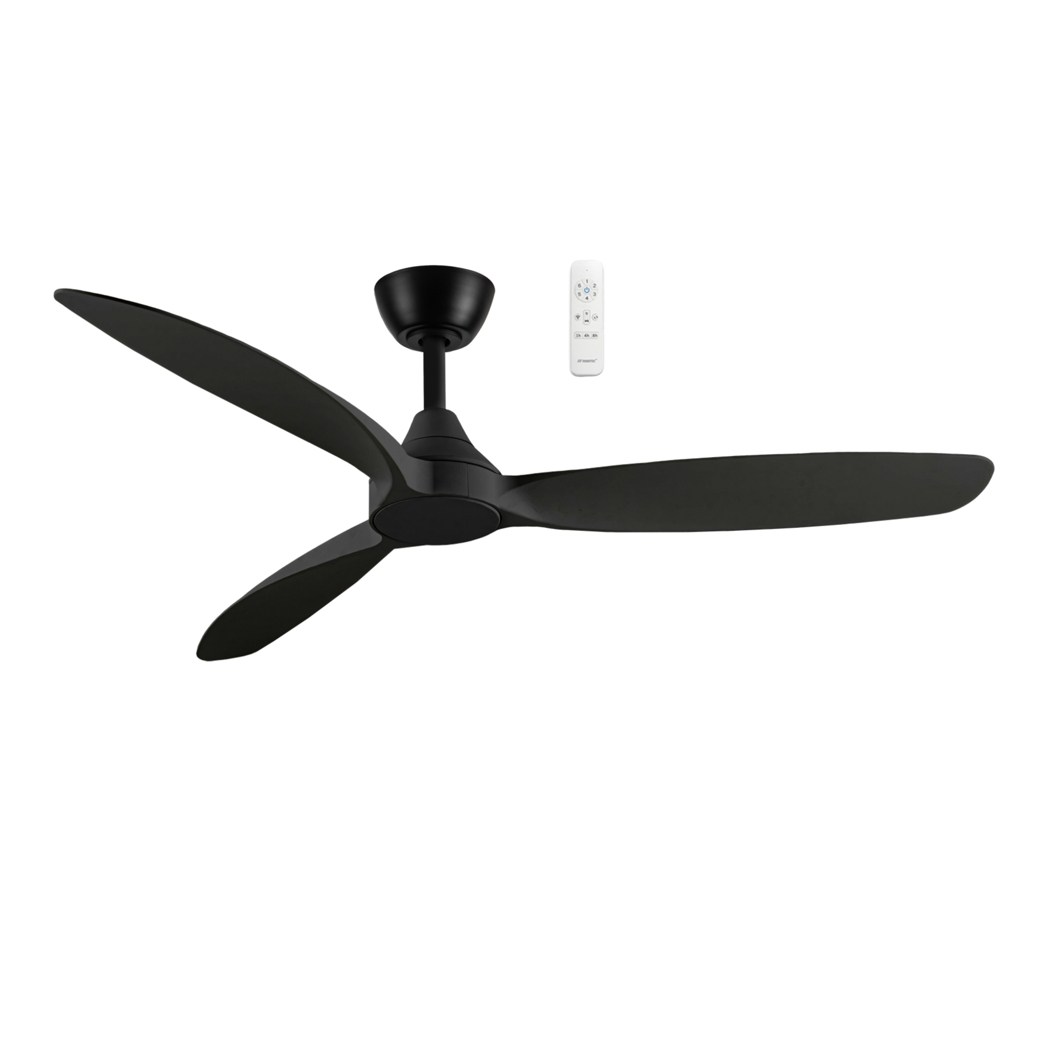 Seaforth Smart DC Ceiling Fan with Remote - Matt Black
