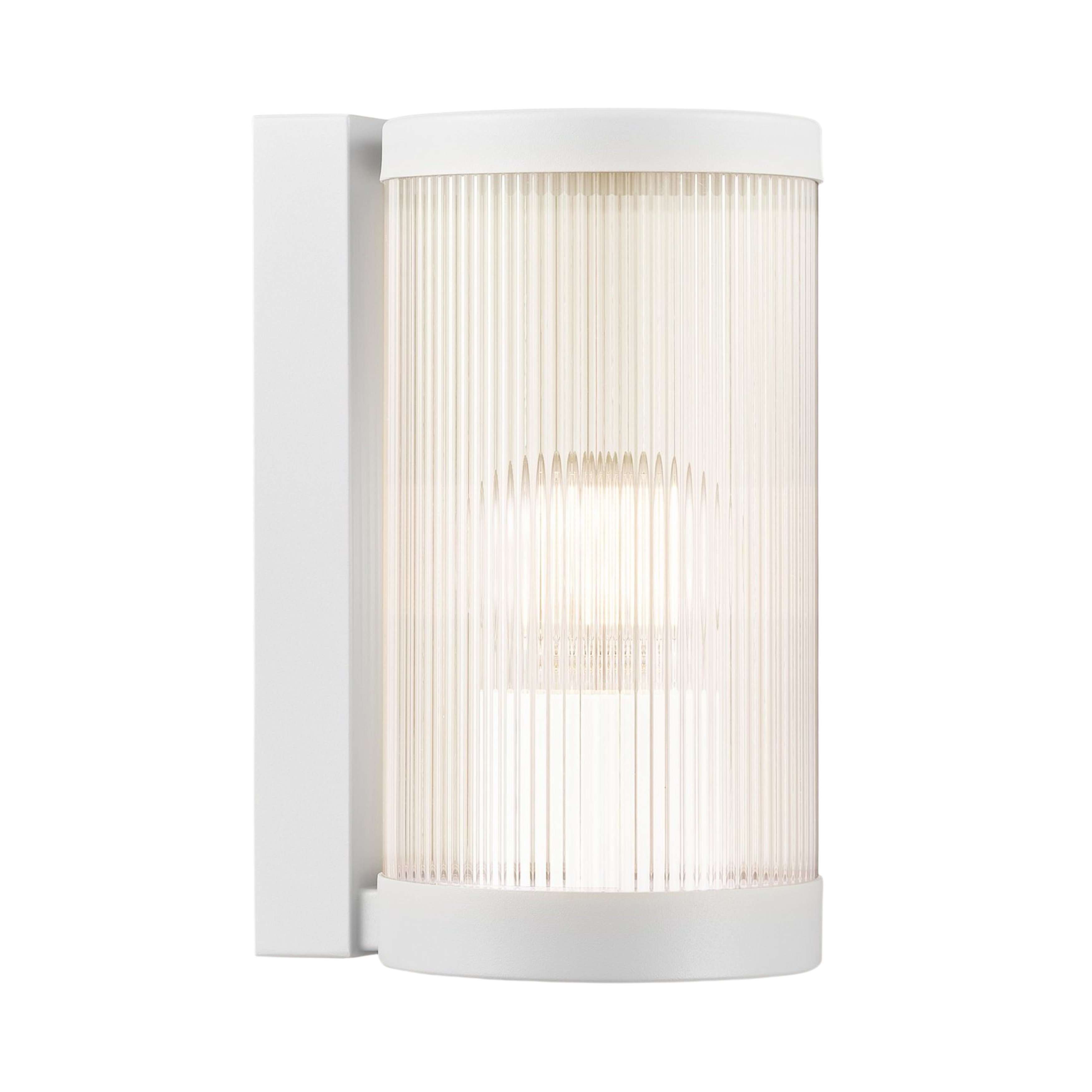 Coupar White IP54 Modern Lantern Wall Light