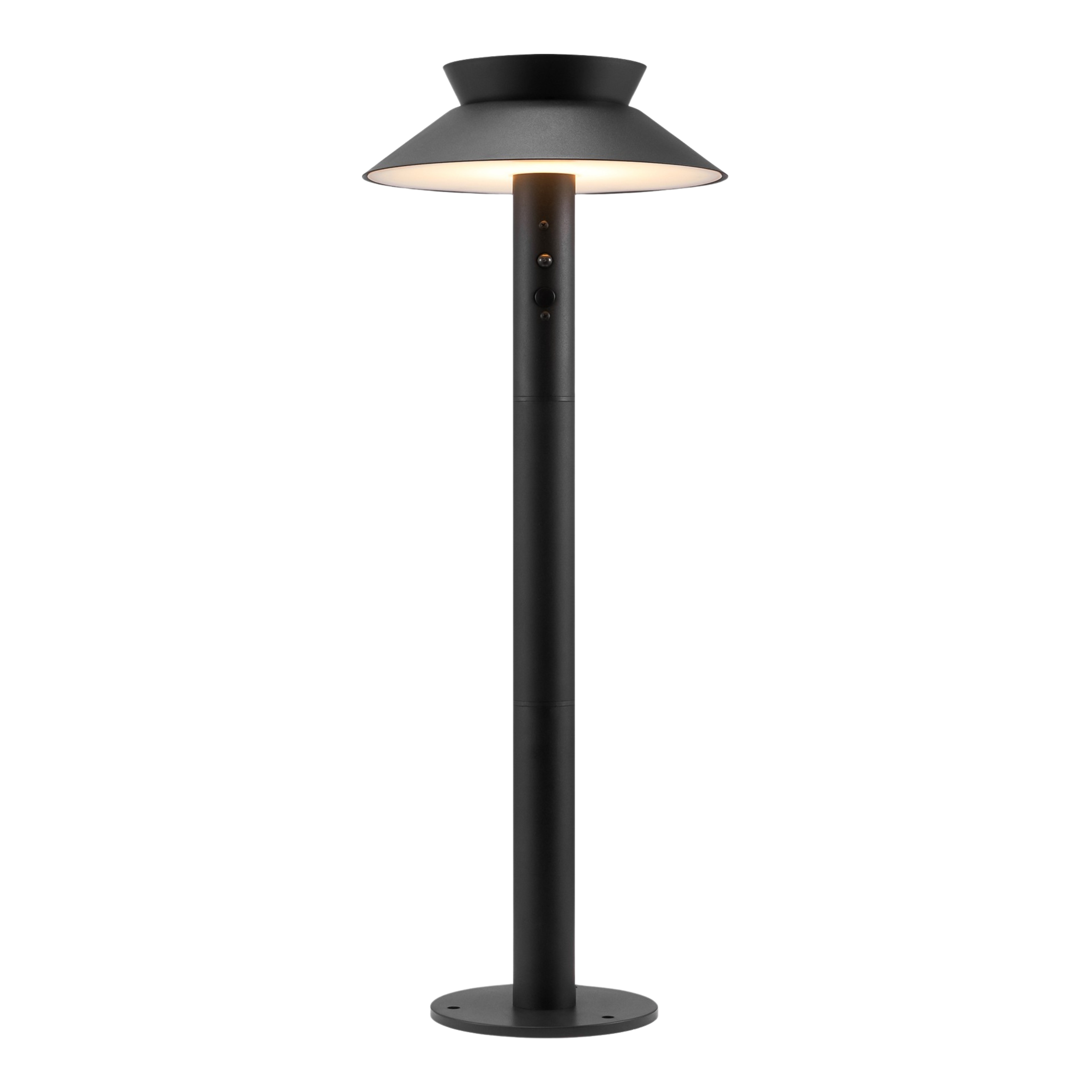 Justina IP44 Solar LED Garden Light with Sensor - Black