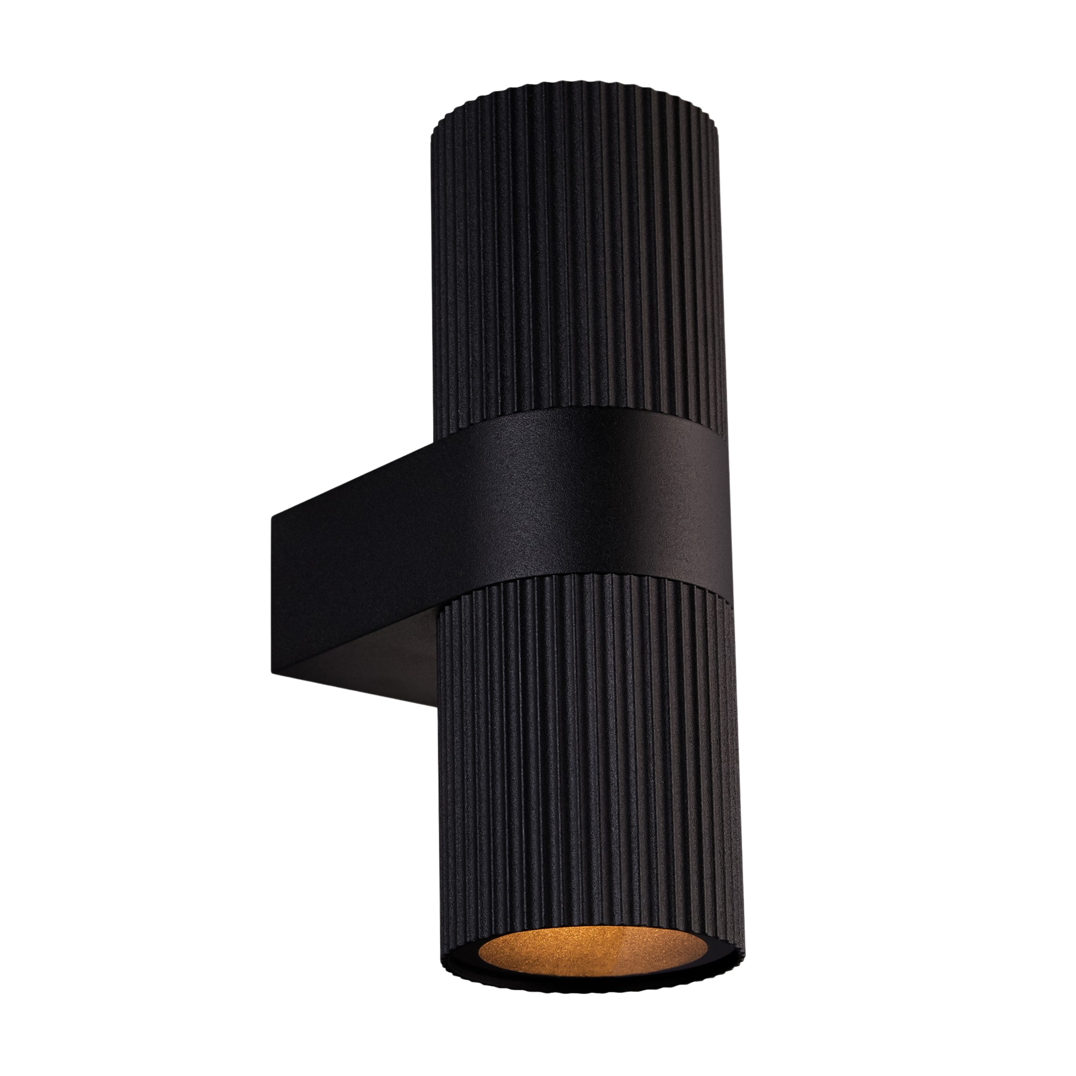Kyklop IP54 Rippled Metal Wall Light - Black