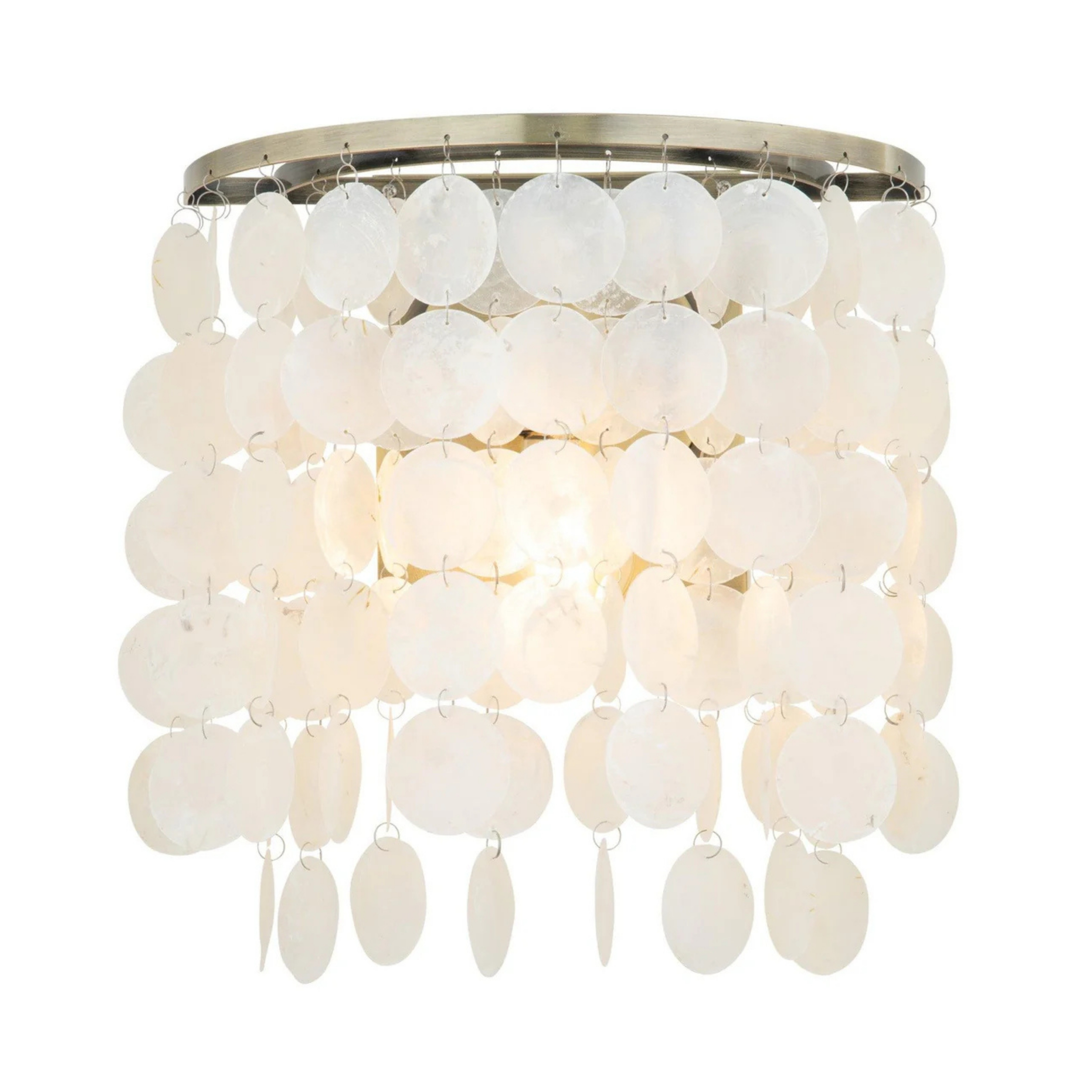 Vaucluse Metal and Capiz Shell Wall Light