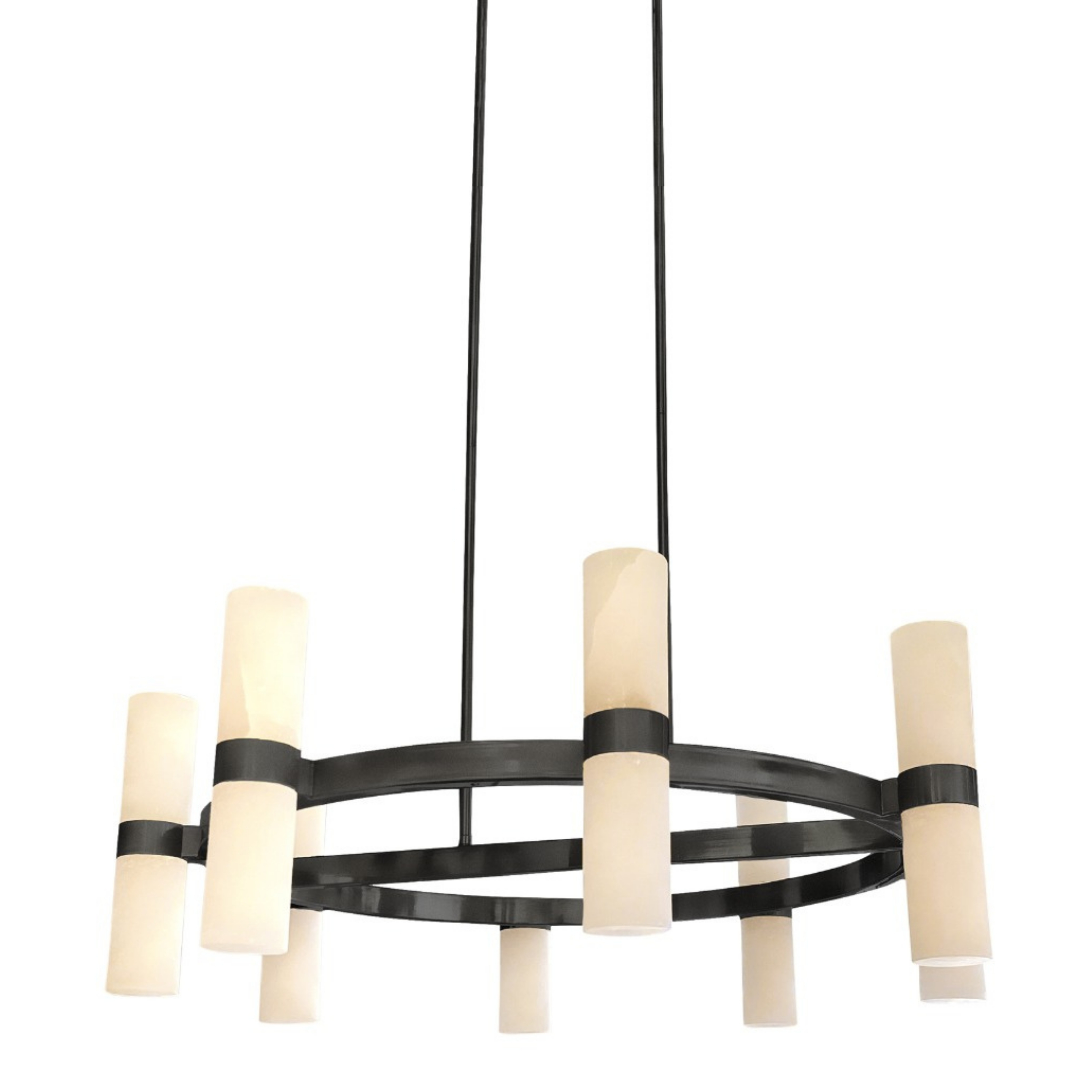 Pauline 16 Light Black Ring Chandelier