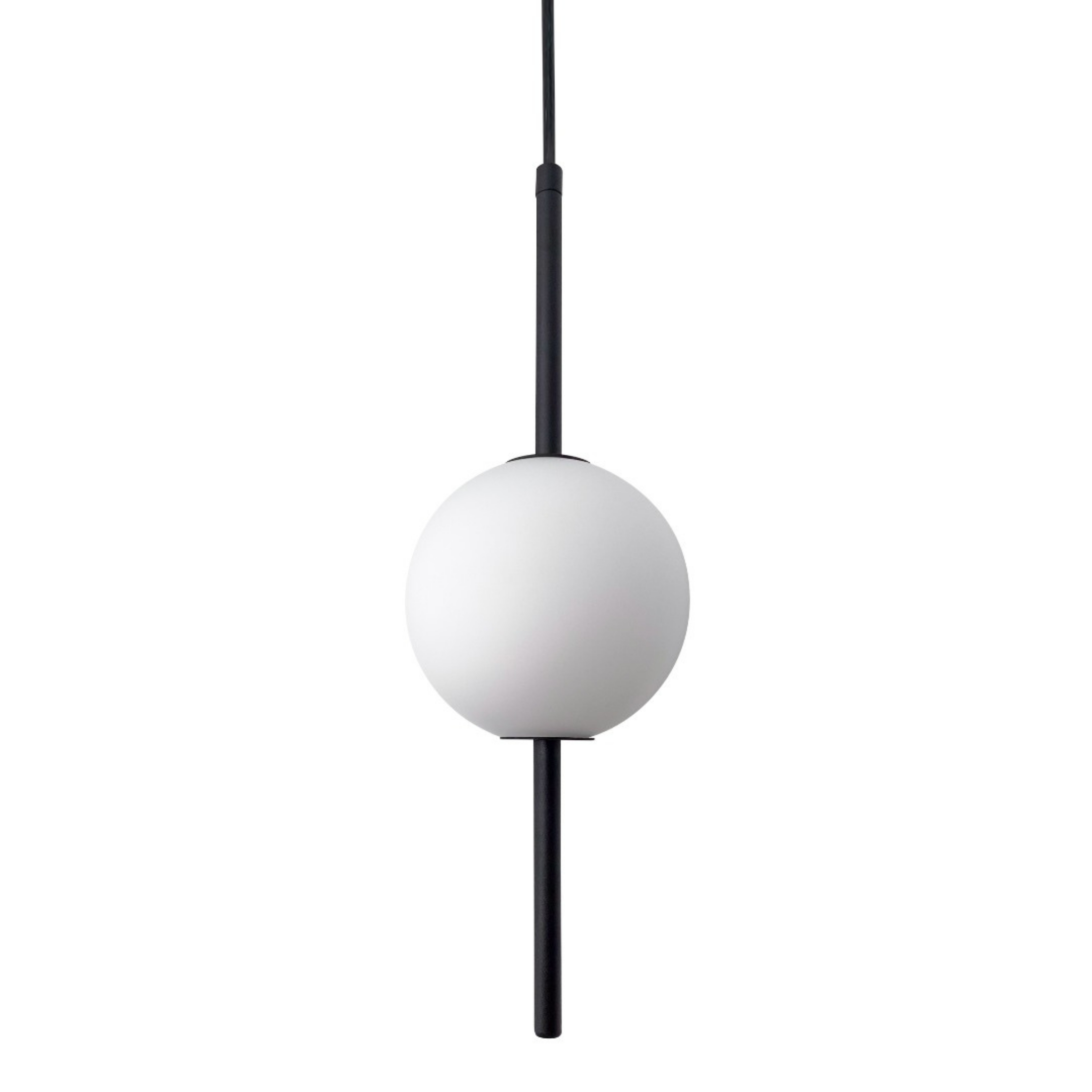 Tarnie Black Solo Opal Sphere Vertical LED Pendant