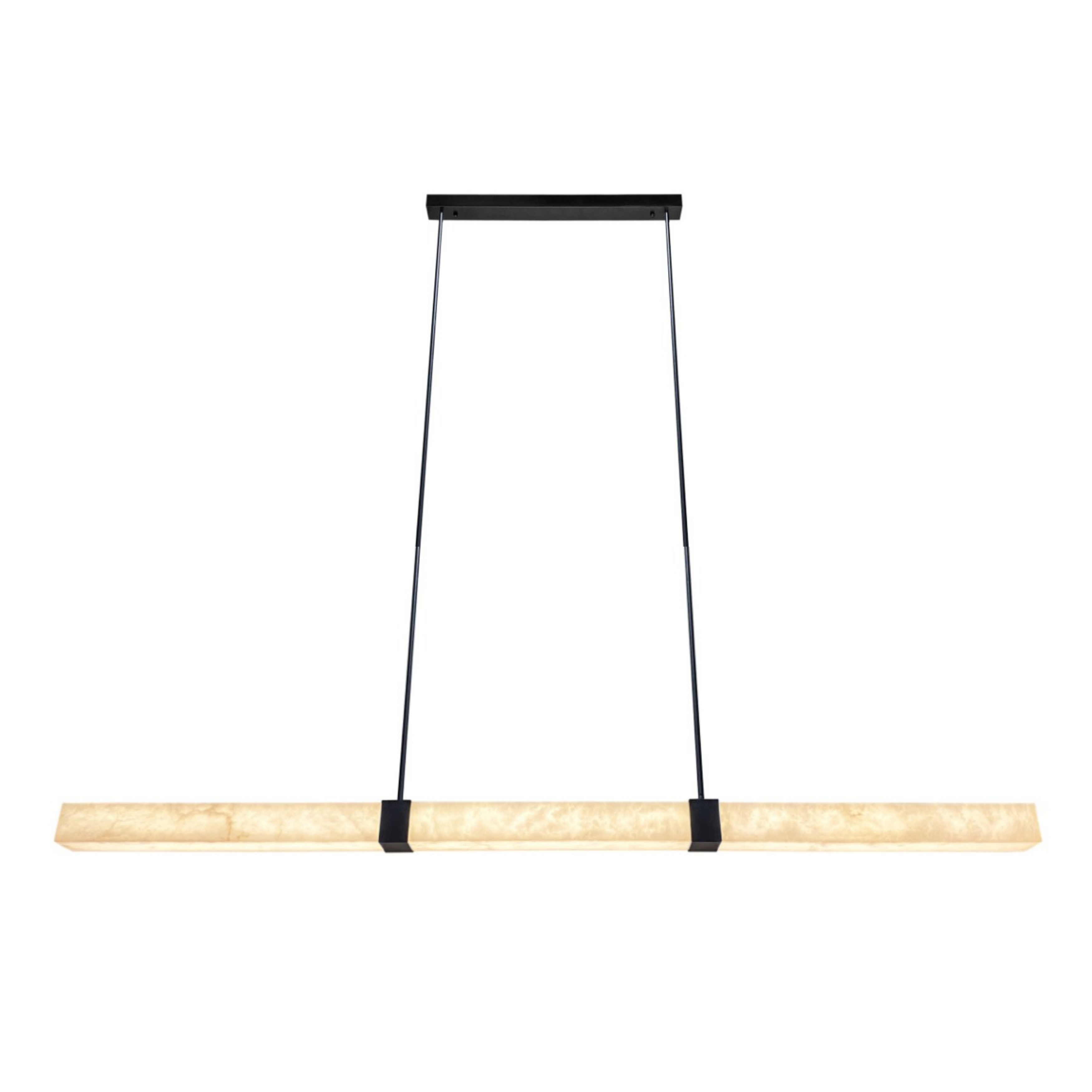 Pauline Black Horizontal Rectilinear Marble Pendant