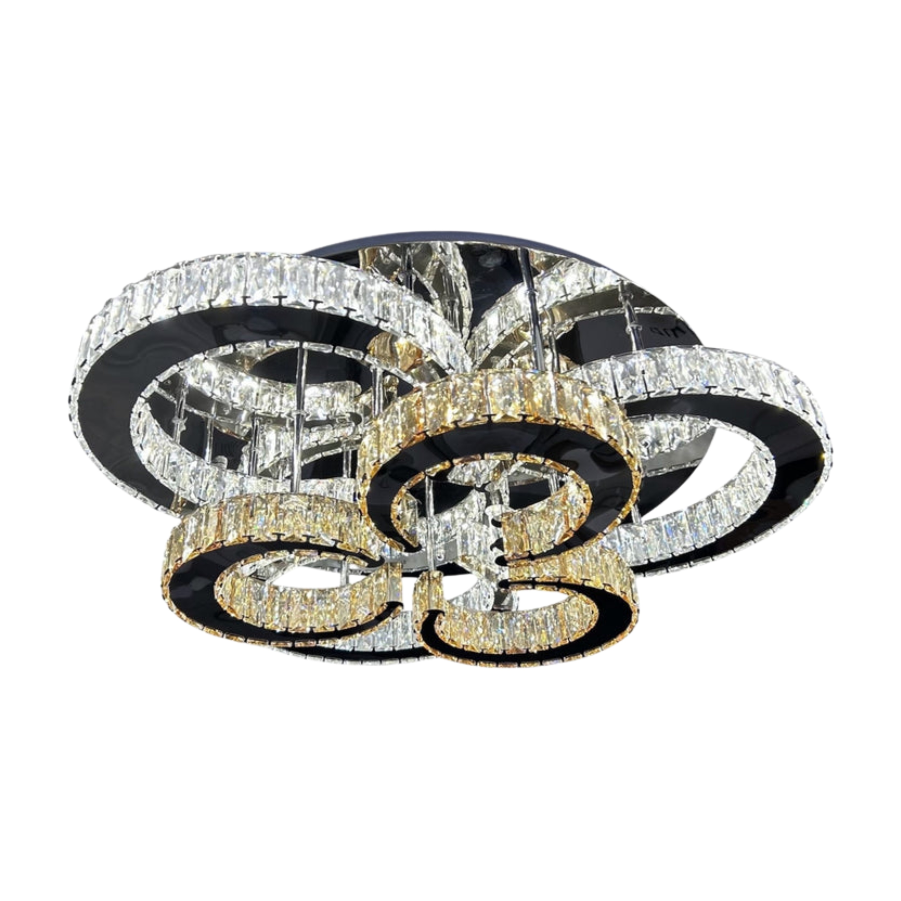 Fitzroy 3CCT LED C-Shape Ring Ceiling Light with Remote - Chrome