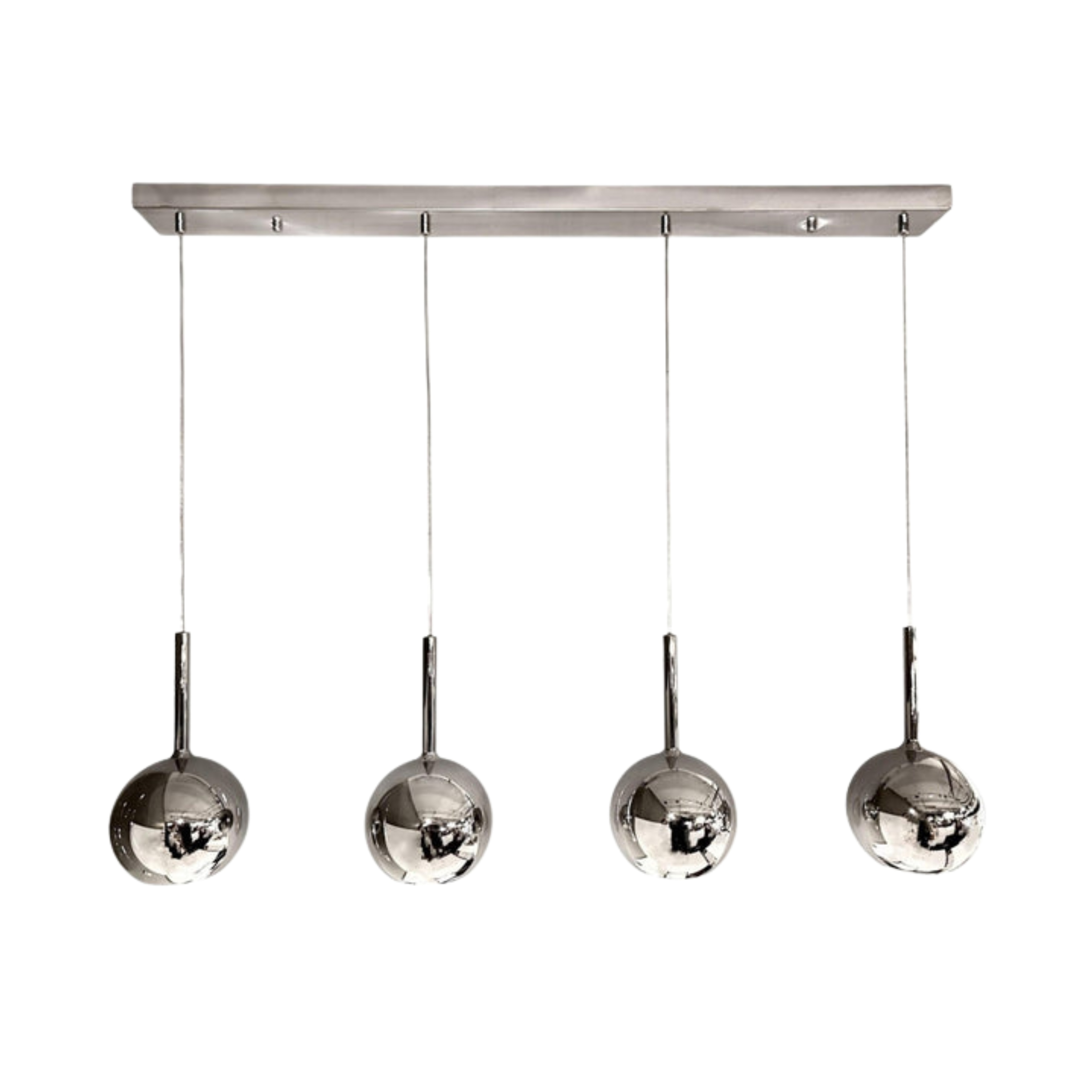 Norwich 4 Light Bar Cluster Glass Pendant - Chrome