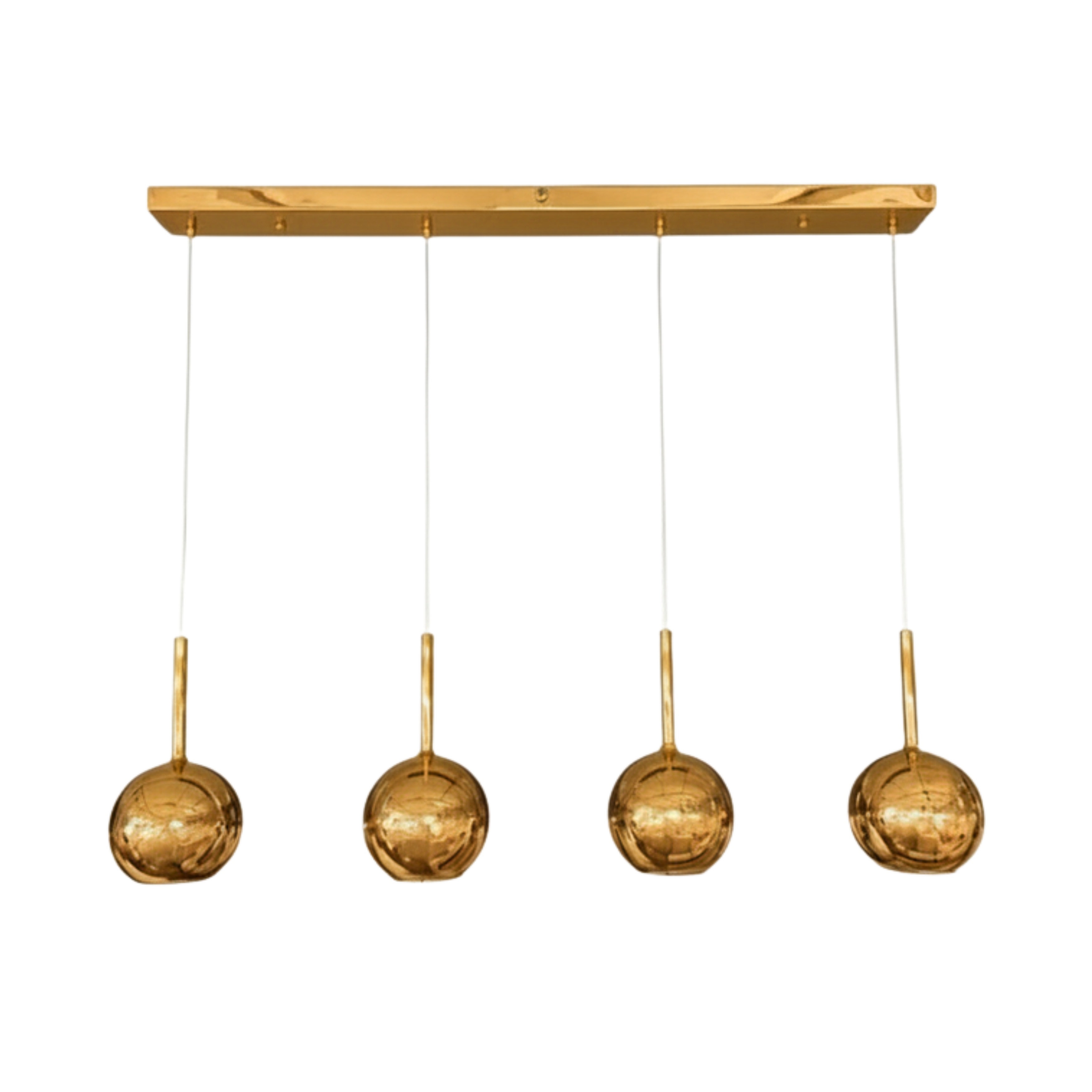 Norwich 4 Light Bar Cluster Glass Pendant - Gold